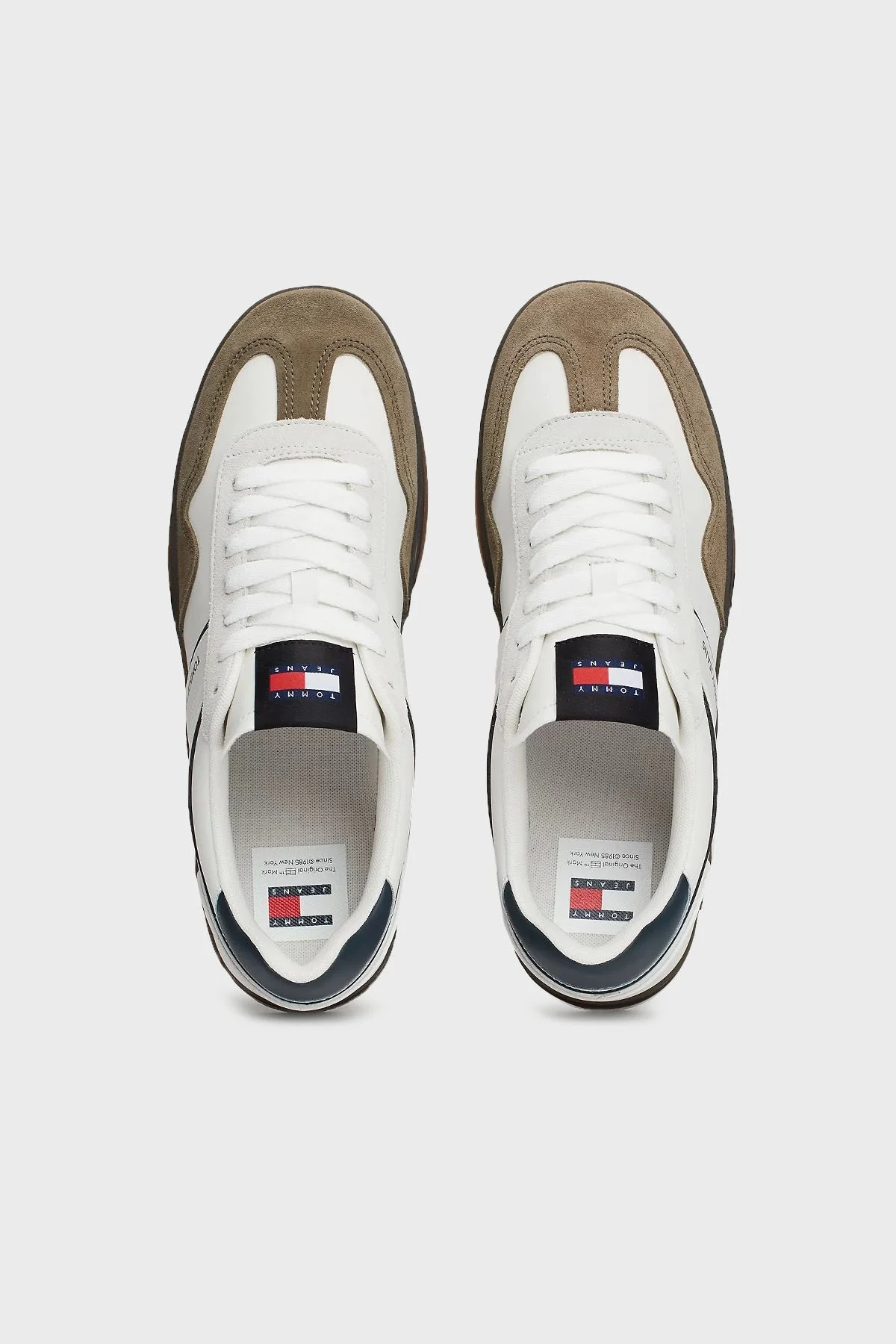 Tommy Jeans Deri Logolu Sneaker Erkek Ayakkabı EM0EM01462 YBL BEYAZ - 10
