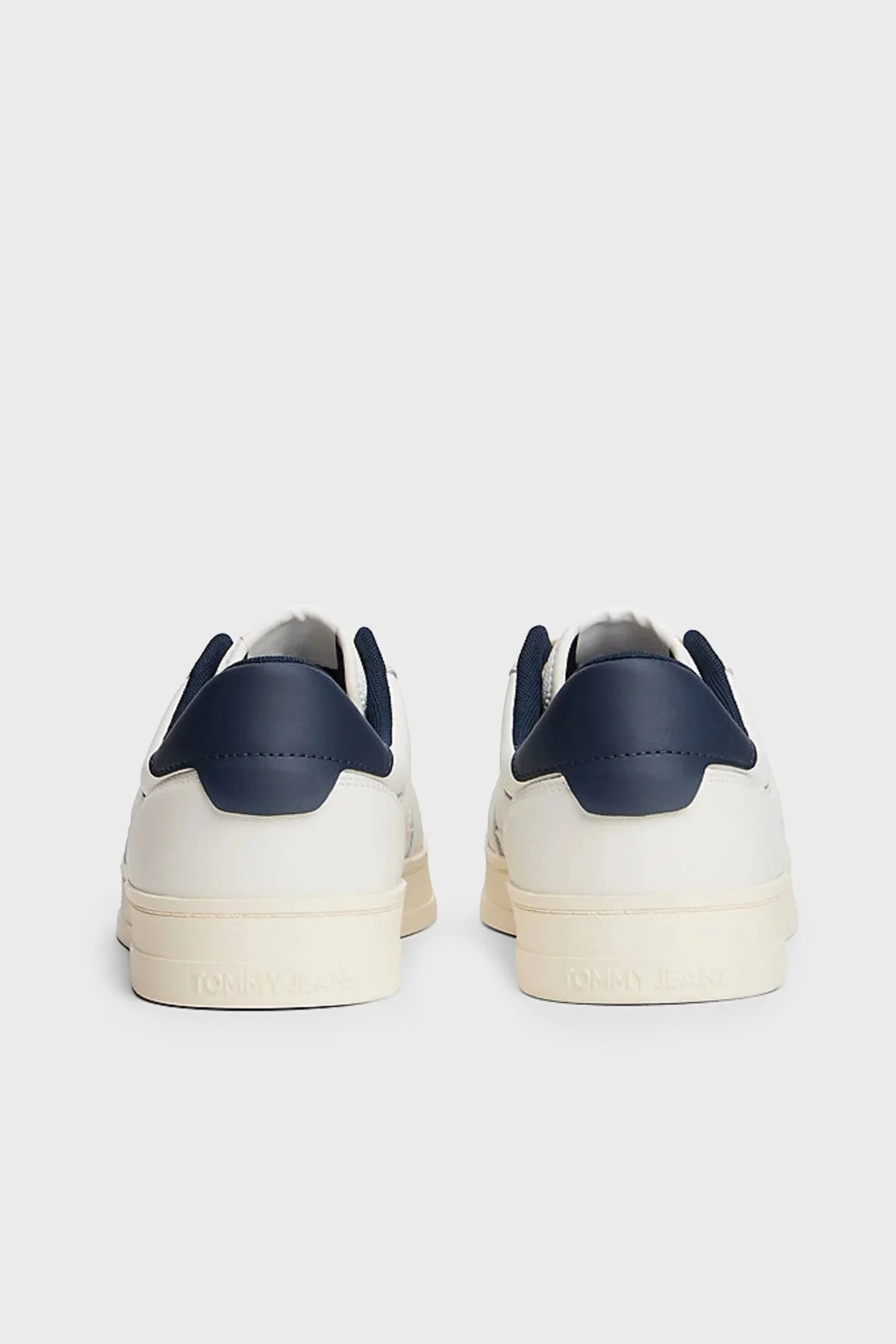 Tommy Jeans Deri Logolu Sneaker Erkek Ayakkabı EM0EM01574 0LG BEYAZ-LACİVERT - 6