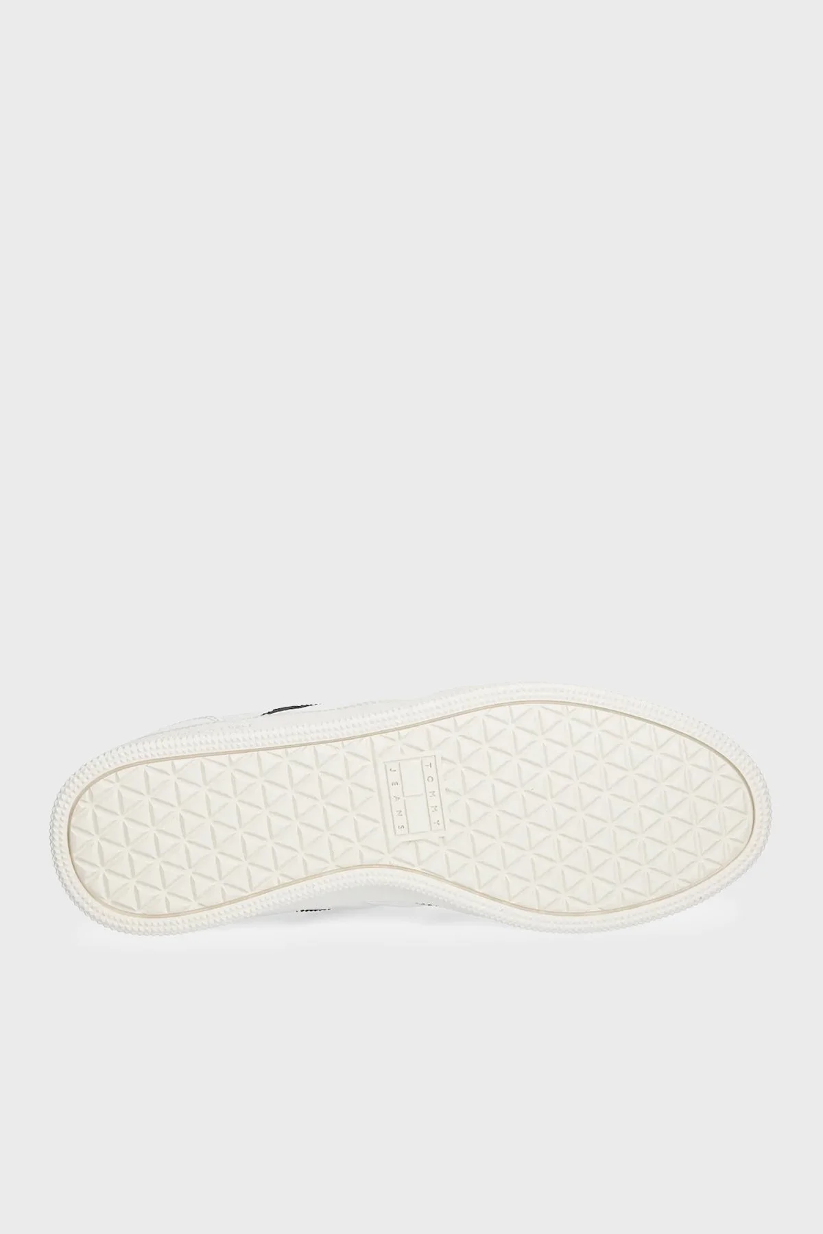 Tommy Jeans Deri Logolu Sneaker Erkek Ayakkabı EM0EM01672 0K9 EKRU-SİYAH - 5