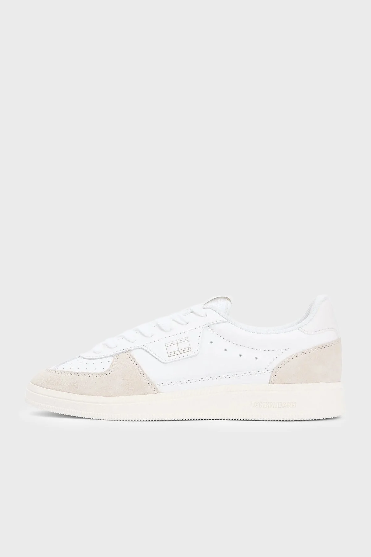 Tommy Jeans Deri Logolu Sneaker Kadın Ayakkabı EN0EN02988 01V BEYAZ - 2