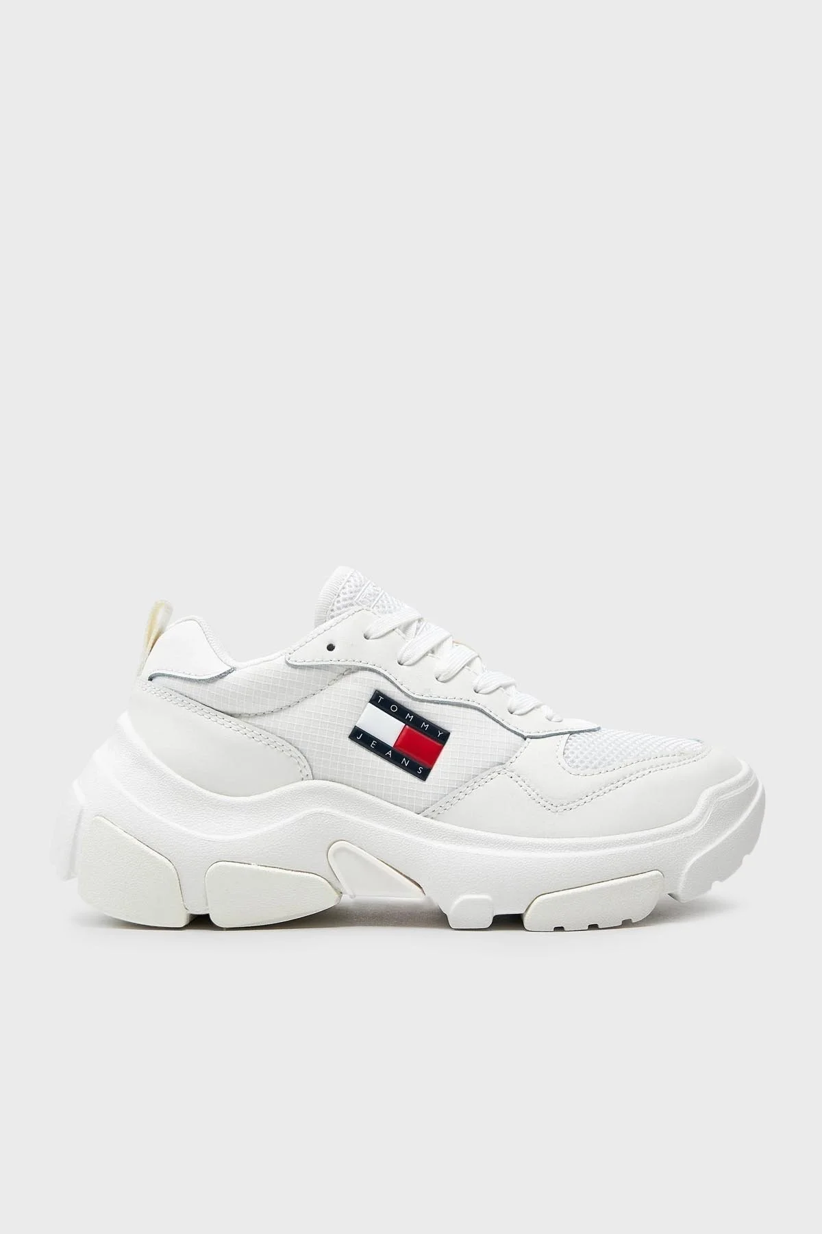 Tommy Jeans Deri Sneaker Bayan Ayakkabı EN0EN02566 YBL BEYAZ - 1