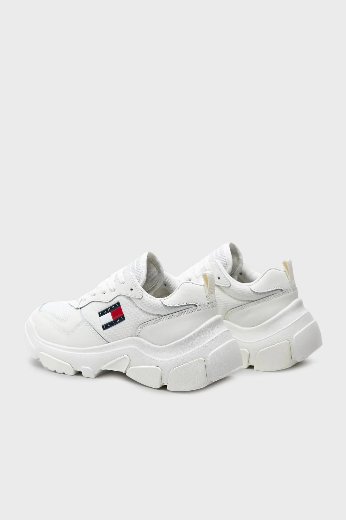 Tommy Jeans Deri Sneaker Bayan Ayakkabı EN0EN02566 YBL BEYAZ - 3