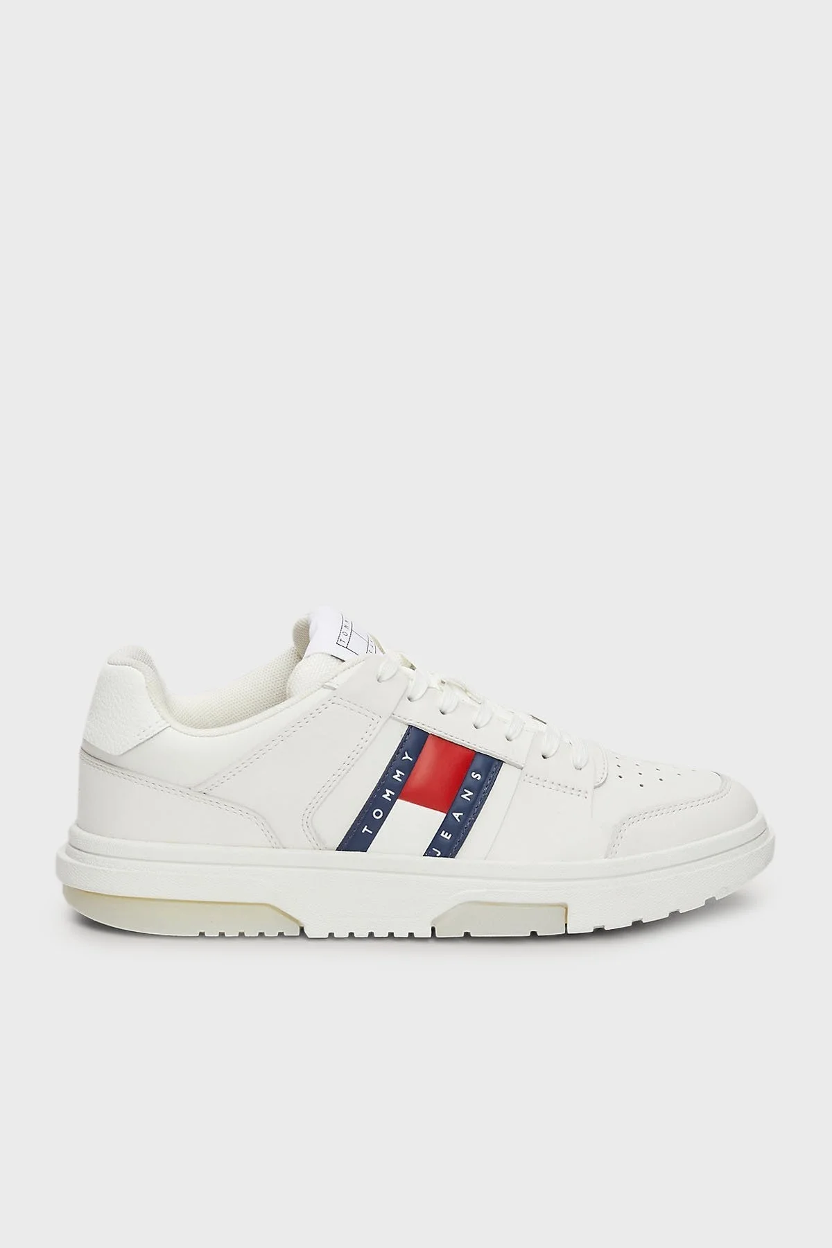 Tommy Jeans Deri Sneaker Bayan Ayakkabı EN0EN02576 YBL BEYAZ - 1