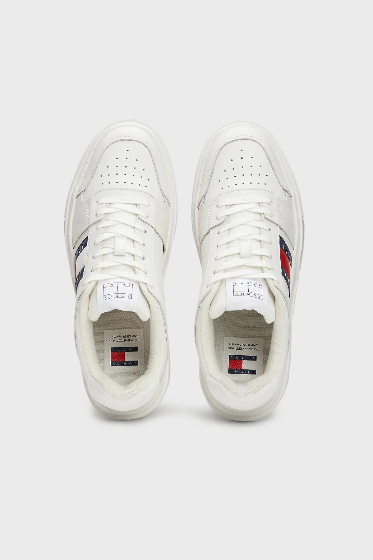 Tommy Jeans Deri Sneaker Bayan Ayakkabı EN0EN02576 YBL BEYAZ - 4