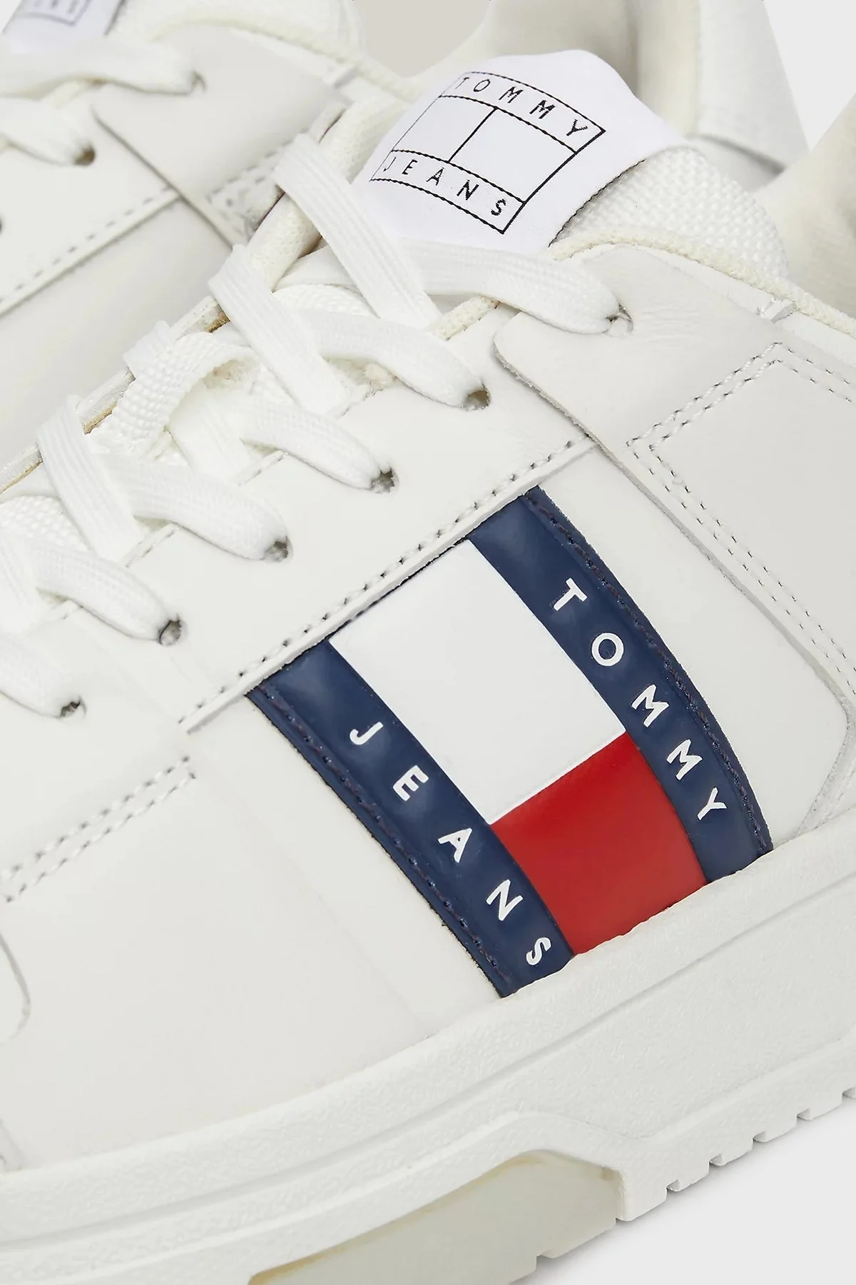 Tommy Jeans Deri Sneaker Bayan Ayakkabı EN0EN02576 YBL BEYAZ - 7