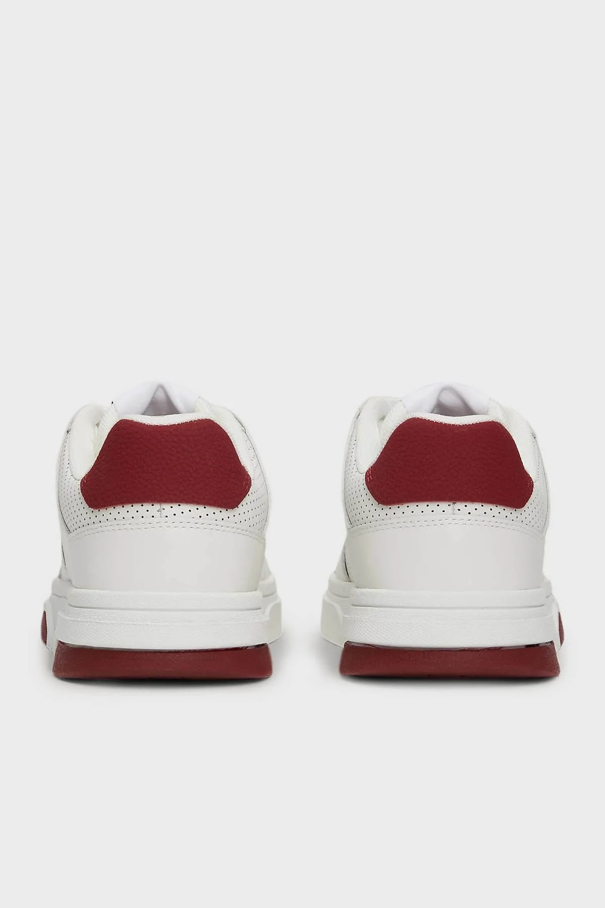 Tommy Jeans Deri Sneaker Bayan Ayakkabı EN0EN02662 XKG BEYAZ-KIRMIZI - 6