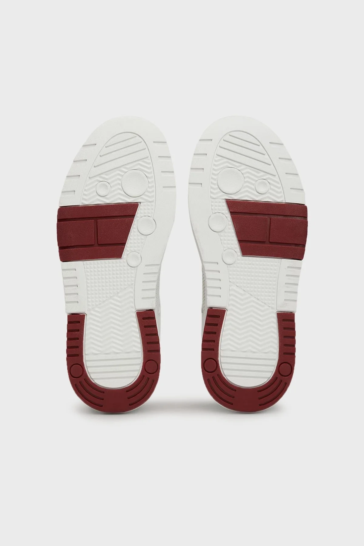 Tommy Jeans Deri Sneaker Bayan Ayakkabı EN0EN02662 XKG BEYAZ-KIRMIZI - 7