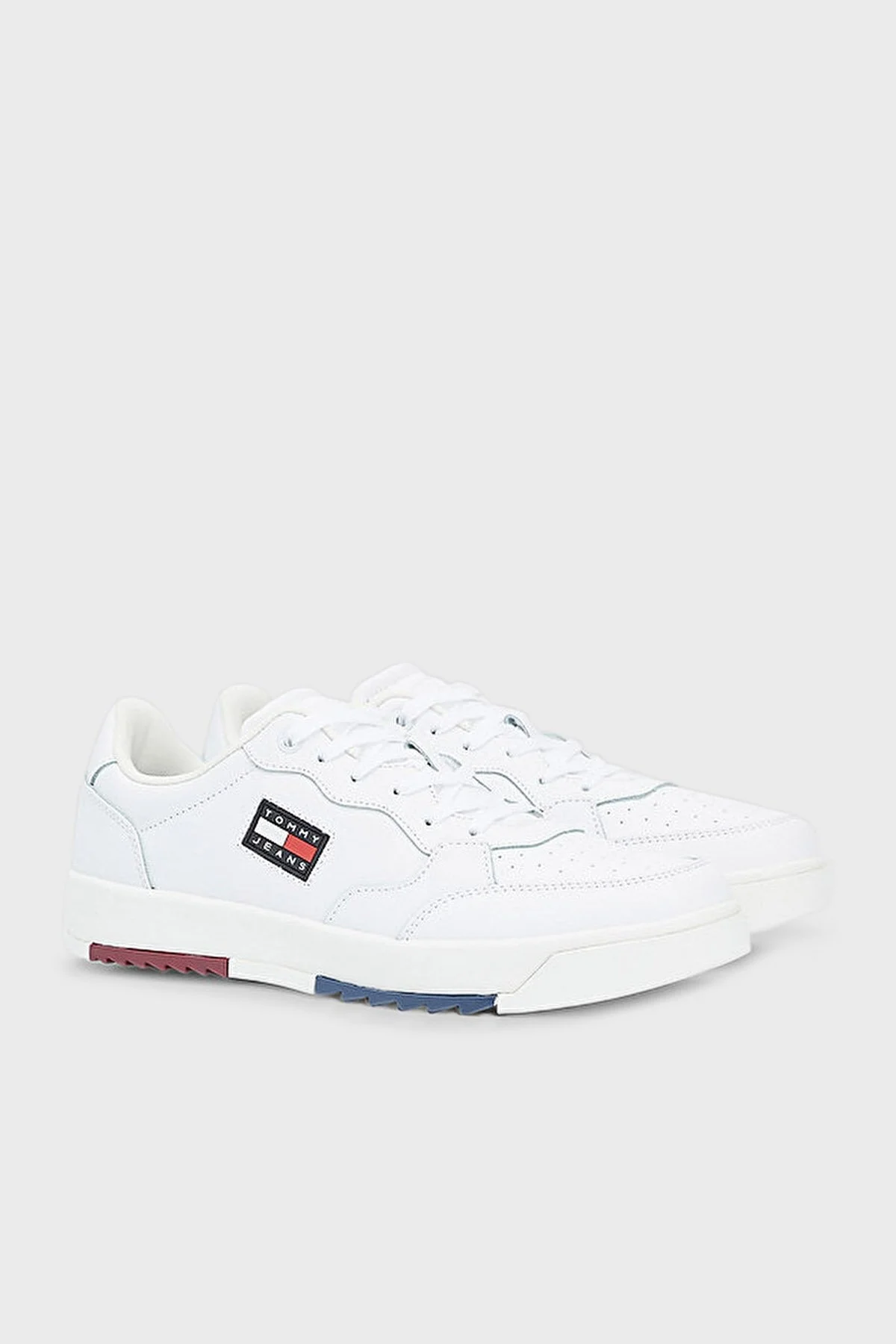 Tommy Jeans Deri Sneaker Erkek Ayakkabı EM0EM00899 YBR BEYAZ - 2