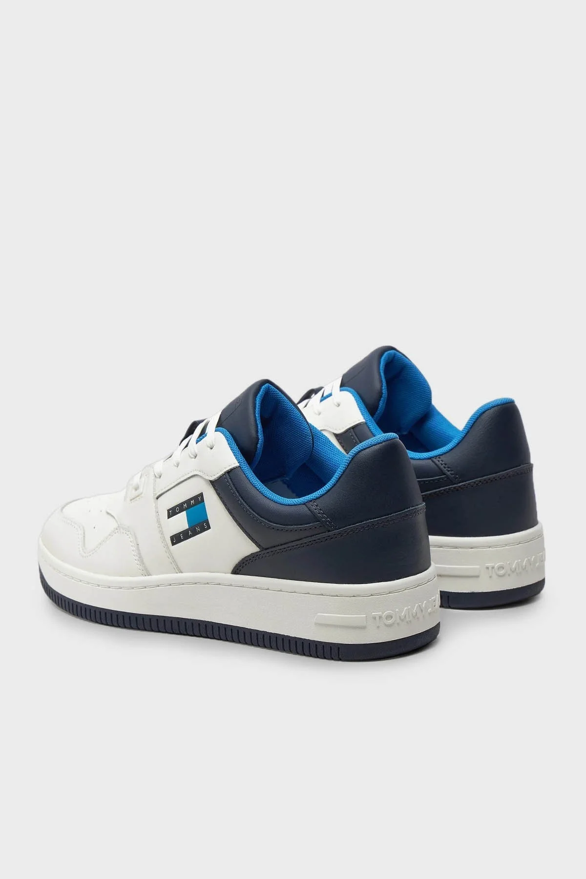 Tommy Jeans Deri Sneaker Erkek Ayakkabı EM0EM01434 C1G BEYAZ-LACİVERT - 3