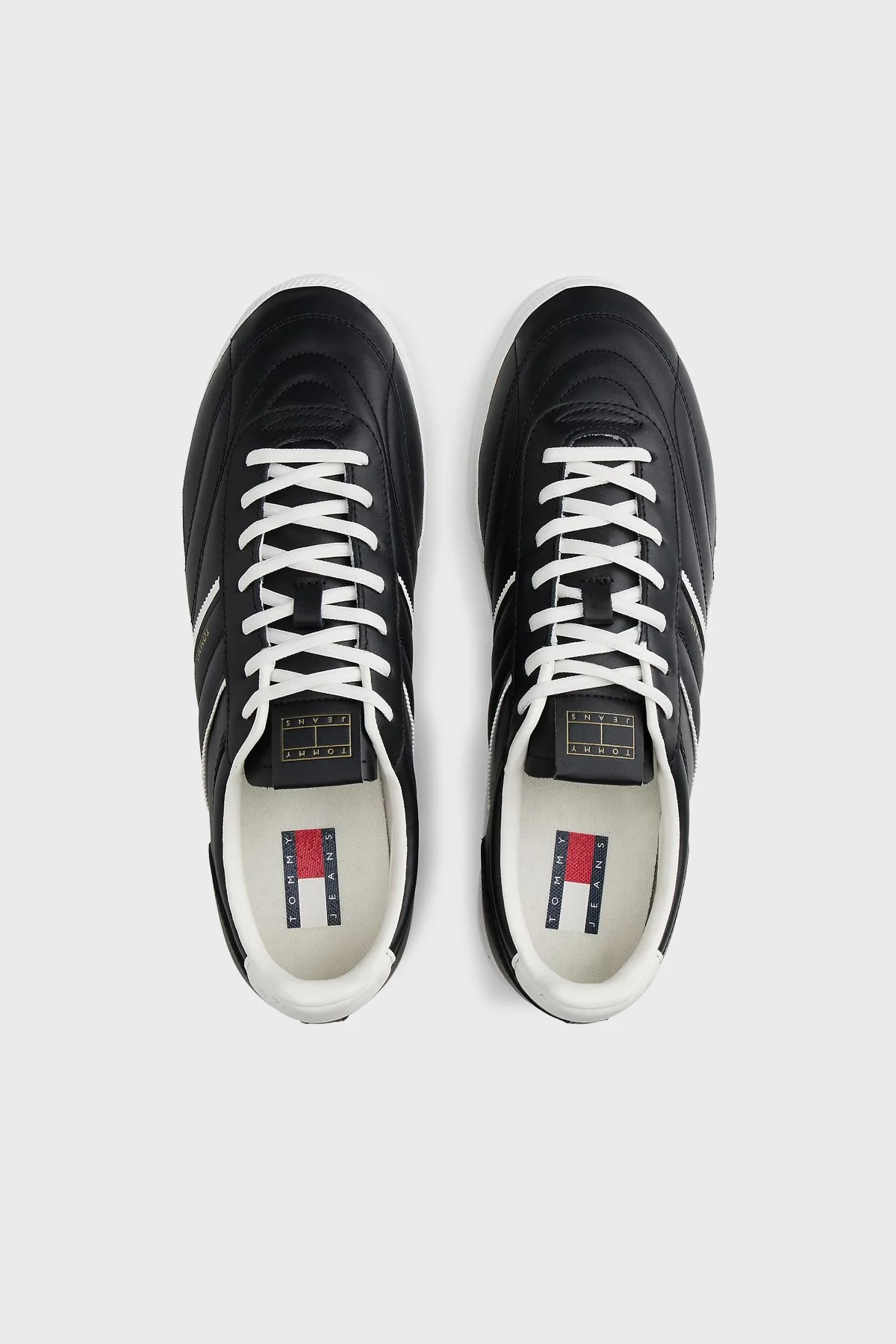 Tommy Jeans Deri Sneaker Erkek Ayakkabı EM0EM01708 BDS SİYAH - 4