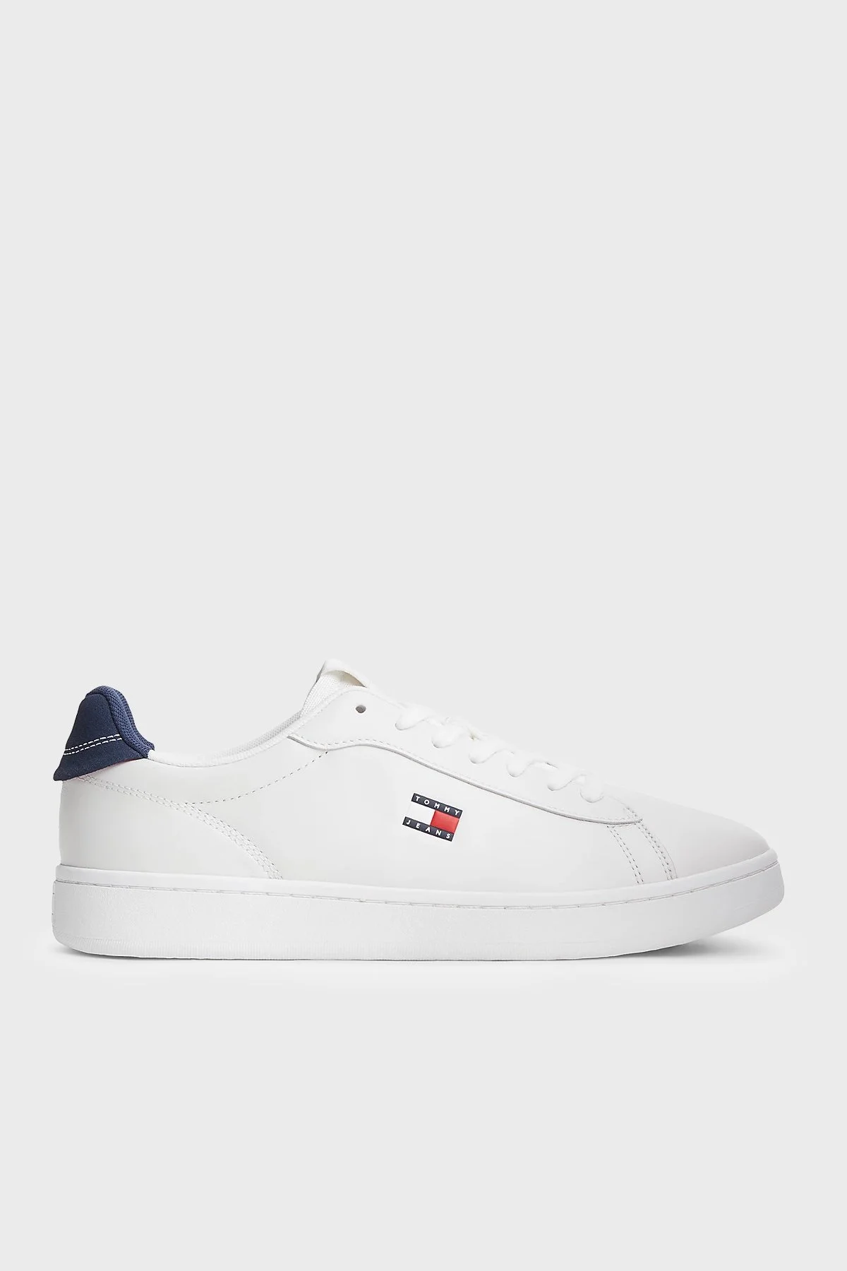 Tommy Jeans Deri Sneaker Erkek Ayakkabı EM0EM01791 0GZ Beyaz-mavi - 1