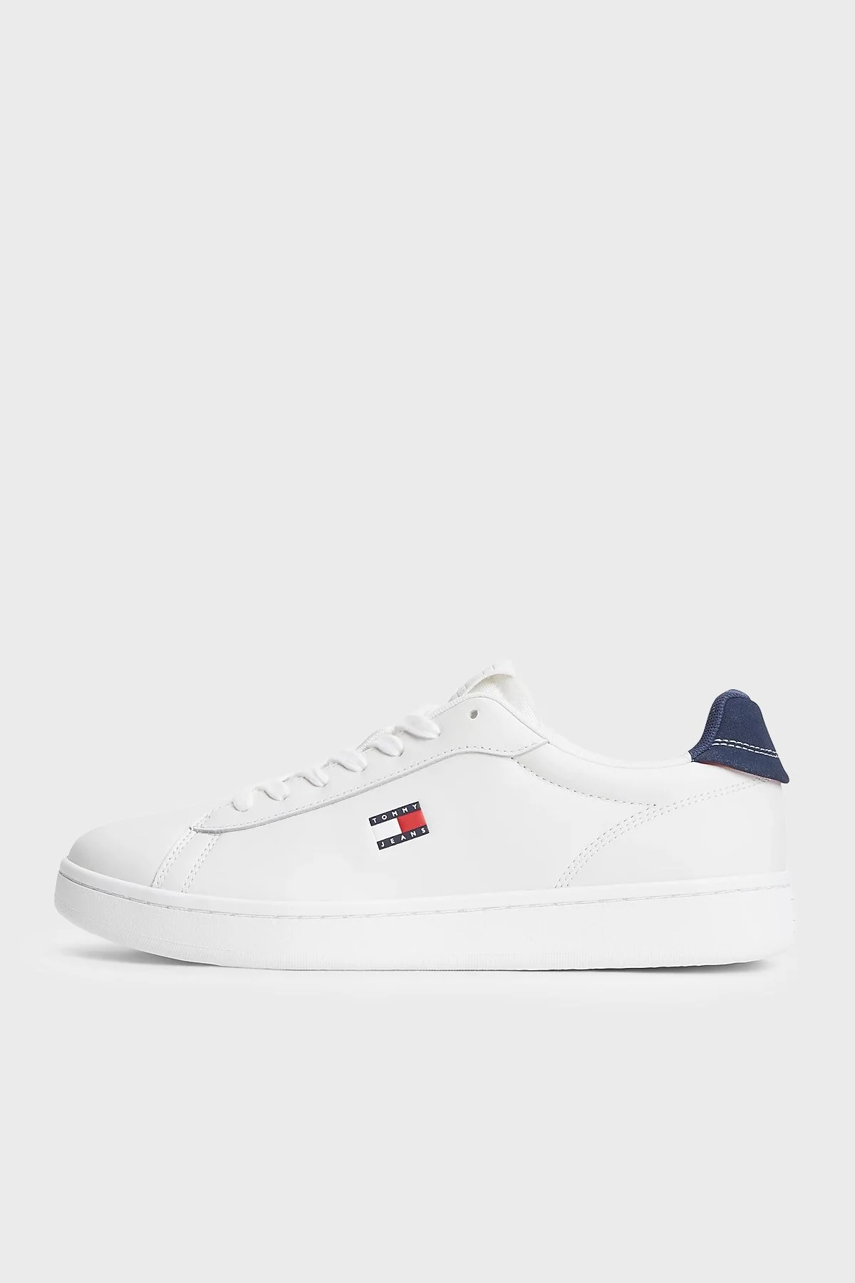 Tommy Jeans Deri Sneaker Erkek Ayakkabı EM0EM01791 0GZ Beyaz-mavi - 3