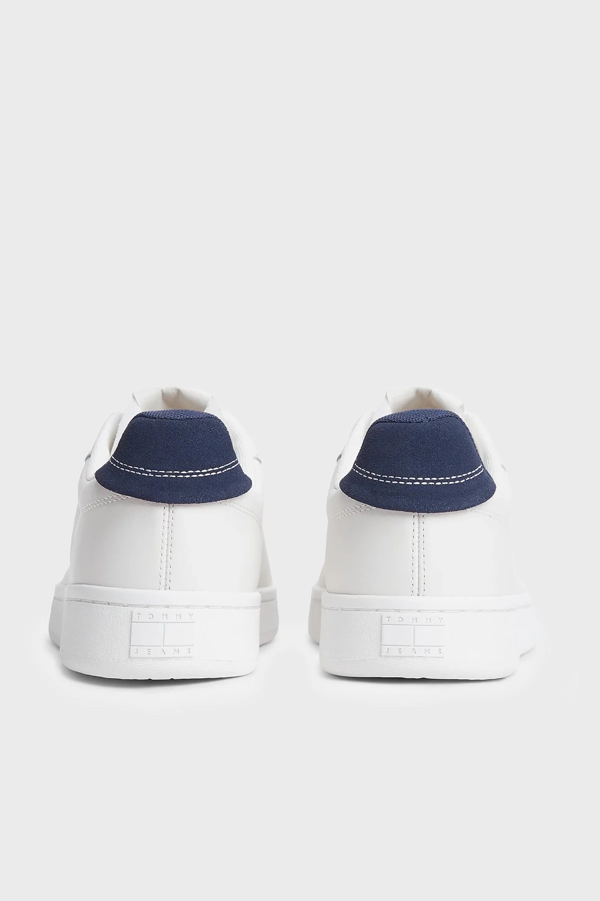 Tommy Jeans Deri Sneaker Erkek Ayakkabı EM0EM01791 0GZ Beyaz-mavi - 5