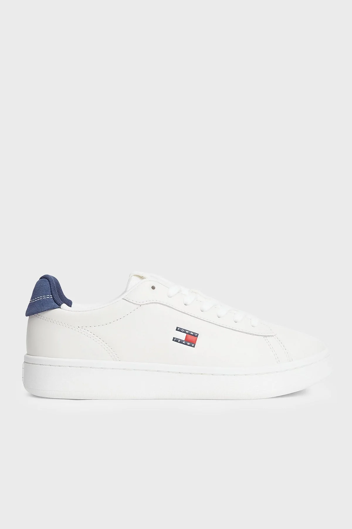 Tommy Jeans Deri Sneaker Kadın Ayakkabı EN0EN03146 0GZ Beyaz-mavi - 1