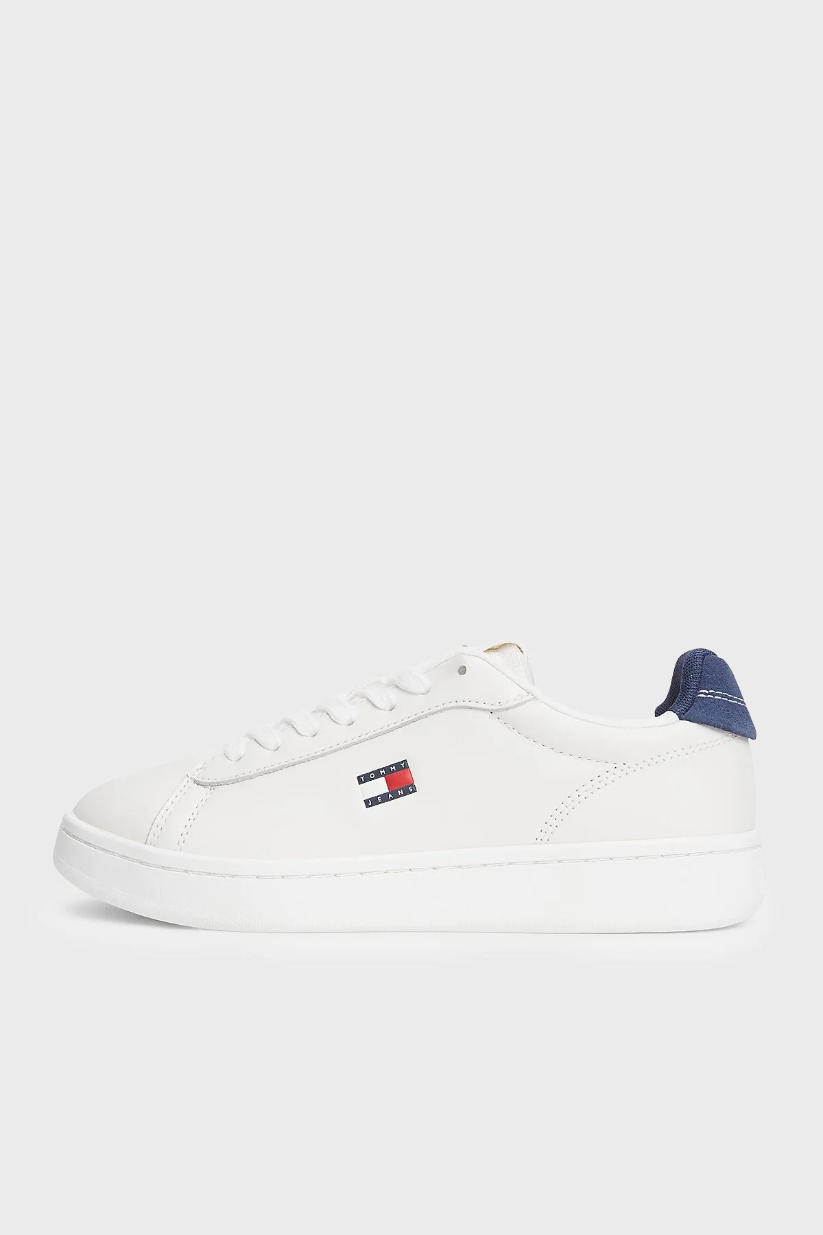 Tommy Jeans Deri Sneaker Kadın Ayakkabı EN0EN03146 0GZ Beyaz-mavi - 2