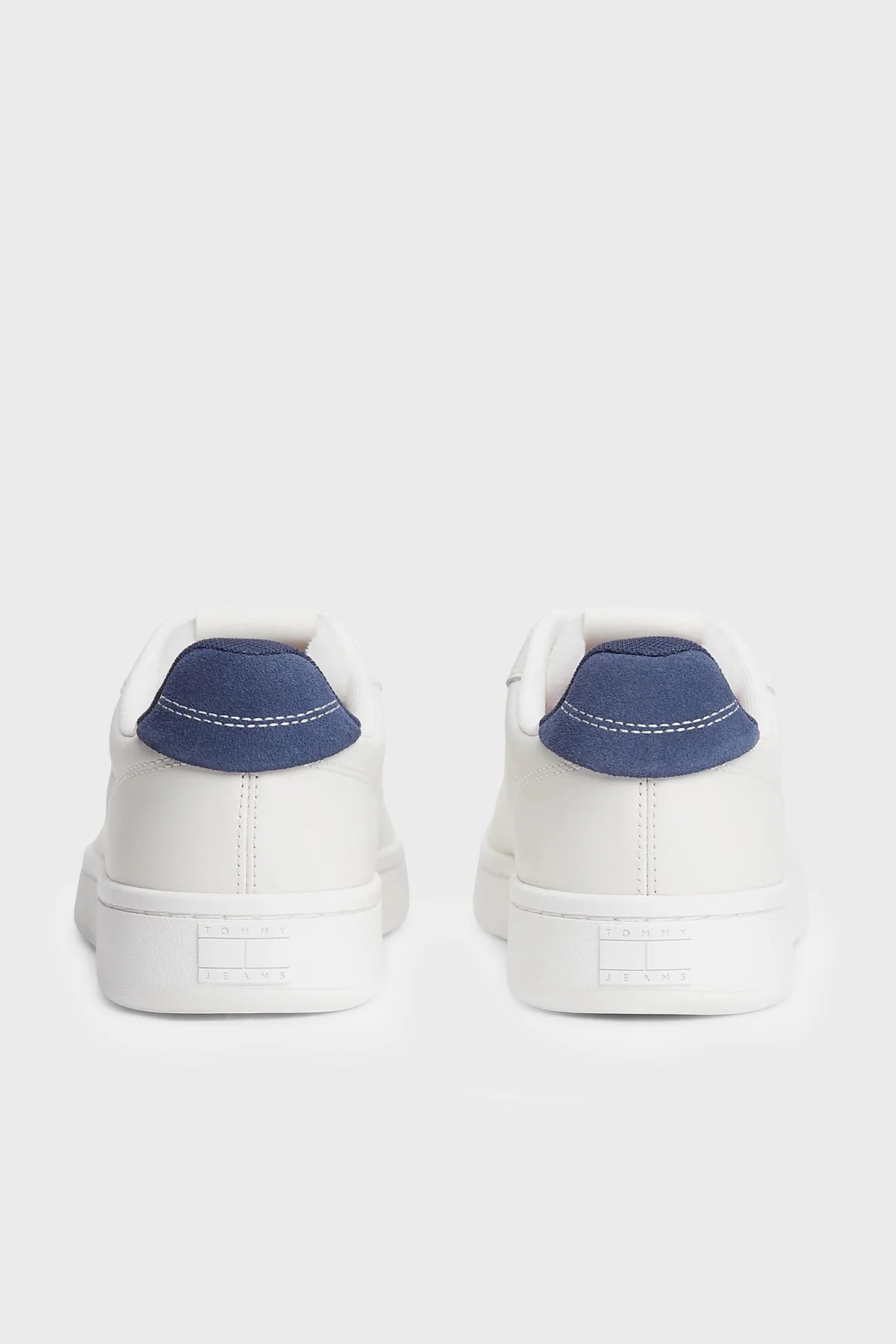 Tommy Jeans Deri Sneaker Kadın Ayakkabı EN0EN03146 0GZ Beyaz-mavi - 5