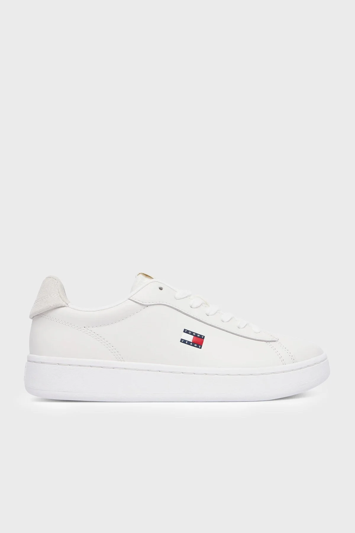 Tommy Jeans Deri Sneaker Kadın Ayakkabı EN0EN03146 YBL Beyaz - 1