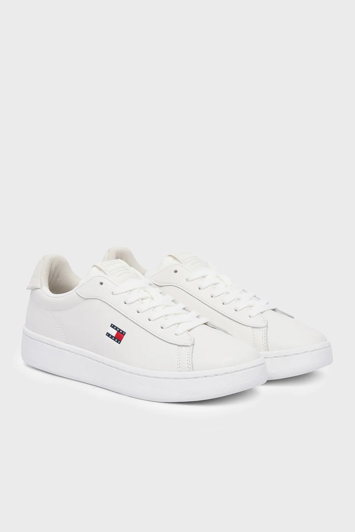 Tommy Jeans Deri Sneaker Kadın Ayakkabı EN0EN03146 YBL Beyaz - 2