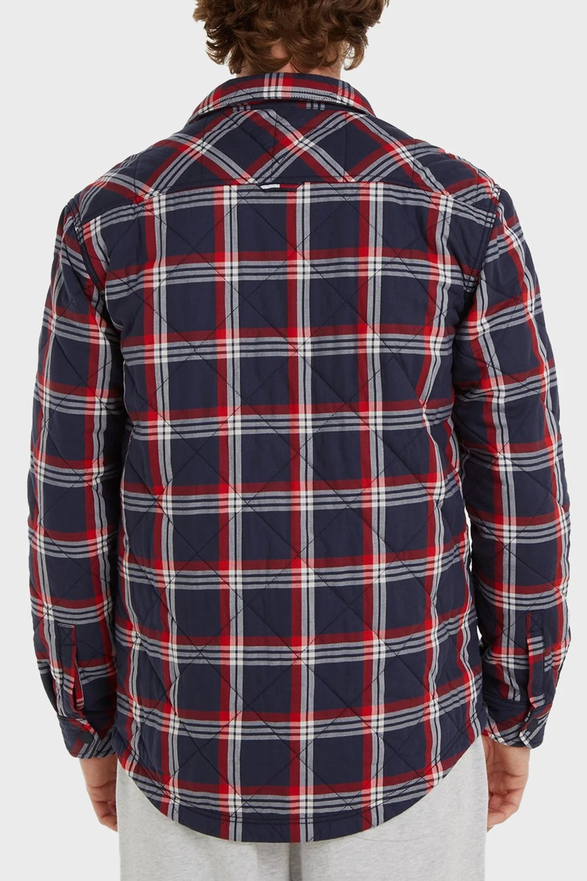 Tommy Jeans Dolgulu Kareli Pamuklu Erkek Gömlek DM0DM16777 DW5 LACİVERT-BORDO - 2