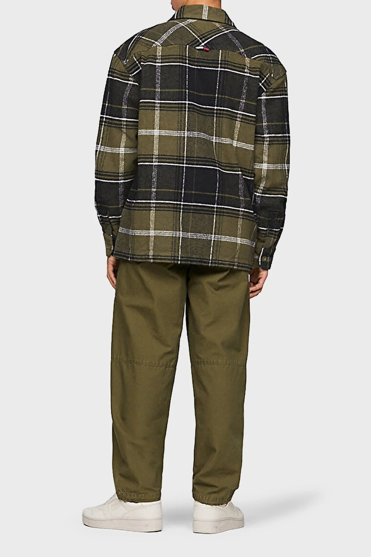 Tommy Jeans Ekose Desenli % 100 Pamuk Regular Fit Oduncu Erkek Gömlek DM0DM17254 MR1 YEŞİL - 4