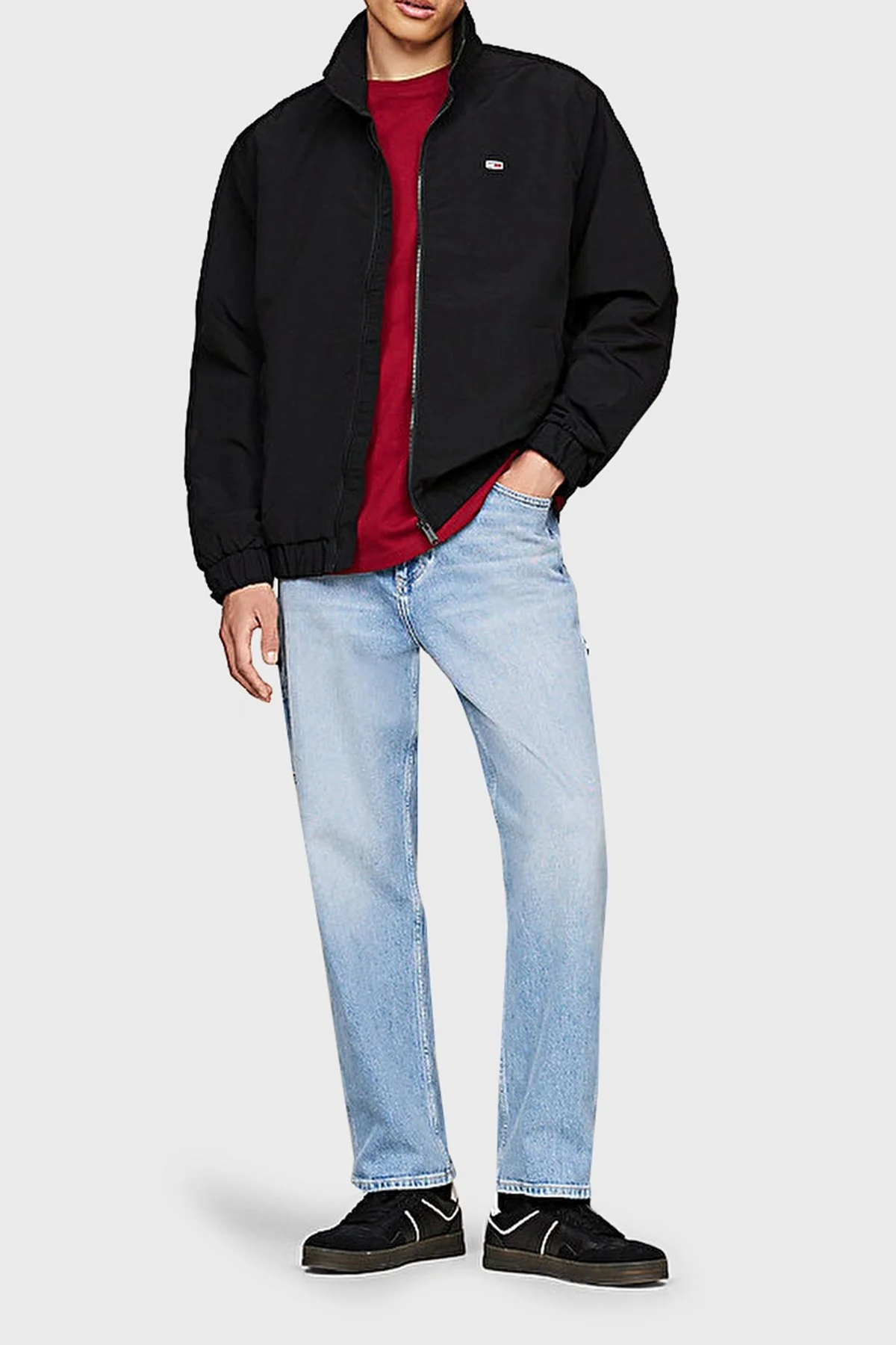 Tommy Jeans Fermuarlı Relaxed Fit Erkek Ceket DM0DM17982 BDS SİYAH - 3