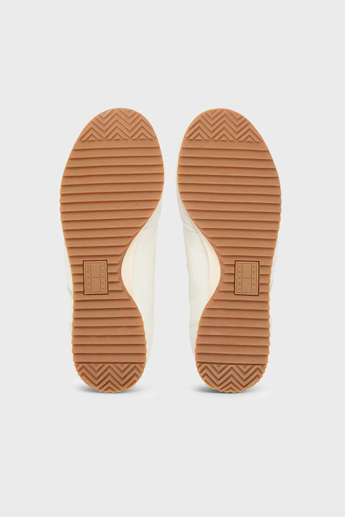 Tommy Jeans Hakiki Deri Logolu Sneaker Bayan Ayakkabı EN0EN03001 0GA BEJ - 7