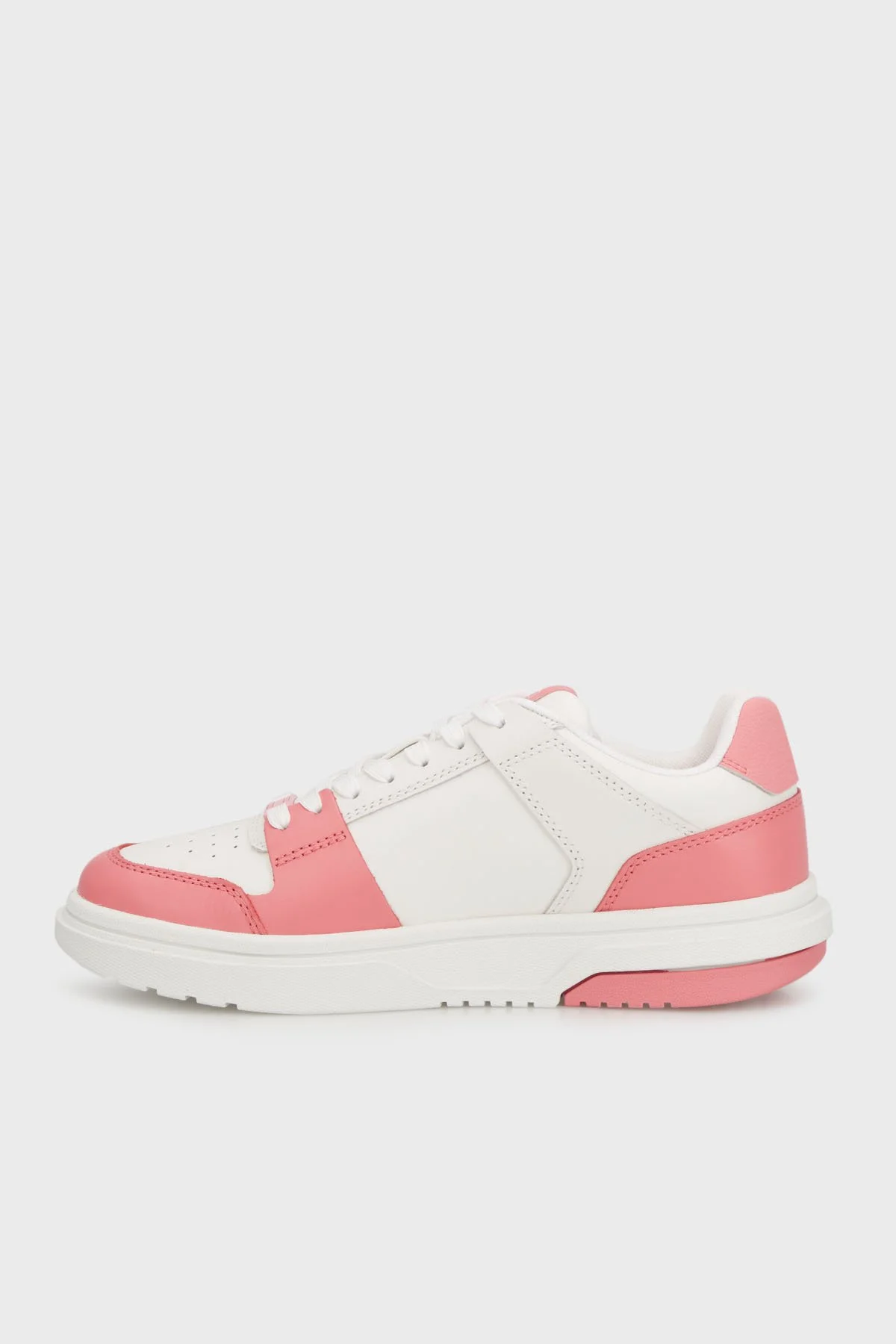 Tommy Jeans Hakiki Deri Sneaker Kadın Ayakkabı EN0EN02783 TIG BEYAZ-PEMBE - 3