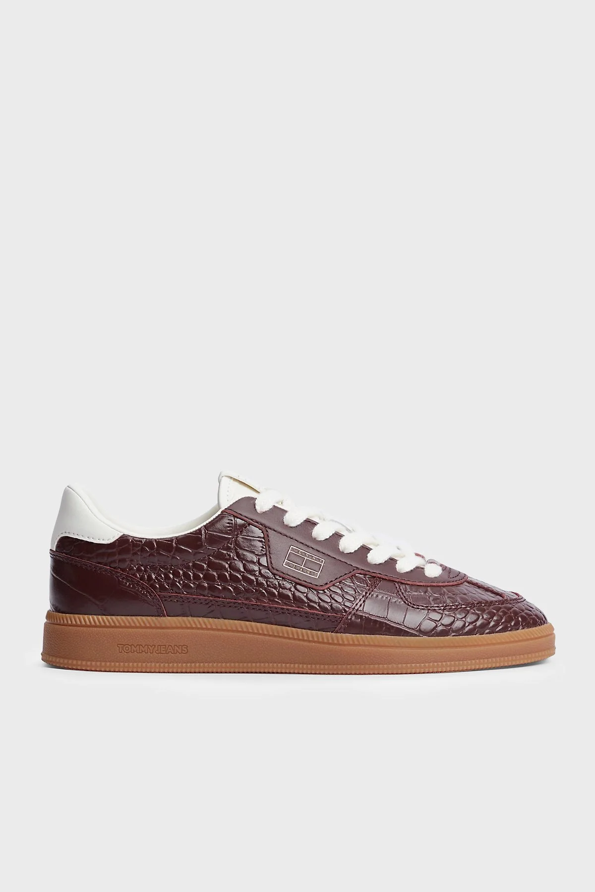 Tommy Jeans Hakiki Deri Sneaker Kadın Ayakkabı EN0EN03121 GSA Kahve - 1
