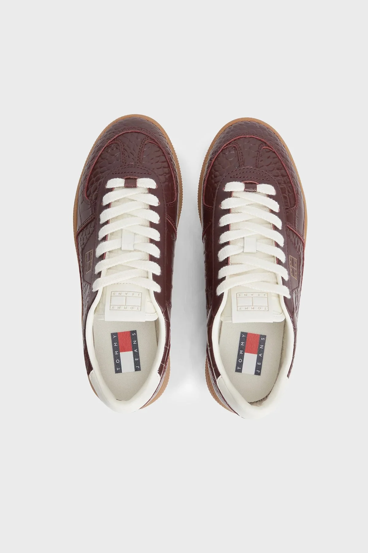 Tommy Jeans Hakiki Deri Sneaker Kadın Ayakkabı EN0EN03121 GSA Kahve - 4