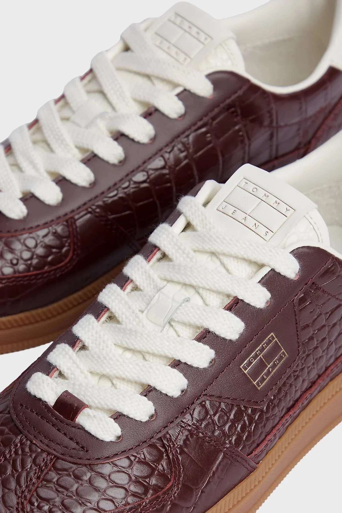 Tommy Jeans Hakiki Deri Sneaker Kadın Ayakkabı EN0EN03121 GSA Kahve - 7