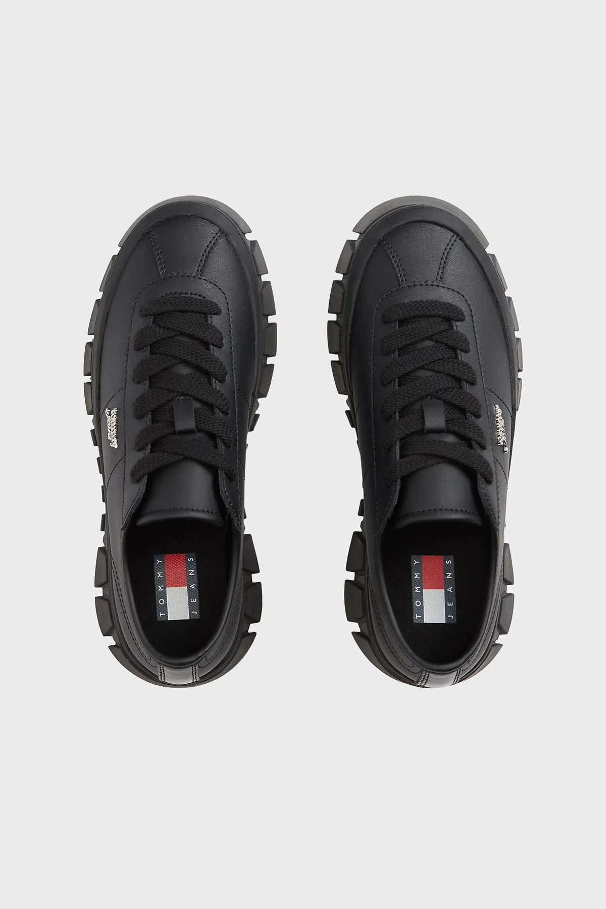 Tommy Jeans Hakiki Deri Sneaker Kadın Ayakkabı EN0EN03165 BDS Siyah - 5