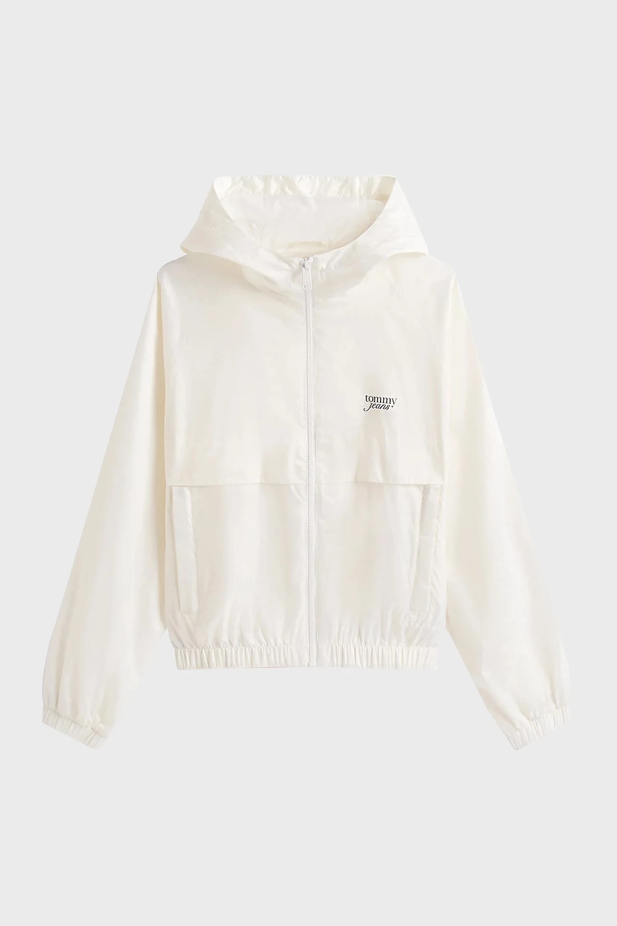 Tommy Jeans Jakarlı Regular Fit Kapüşonlu Su İtici Bayan Ceket DW0DW20952 YBL BEYAZ - 6