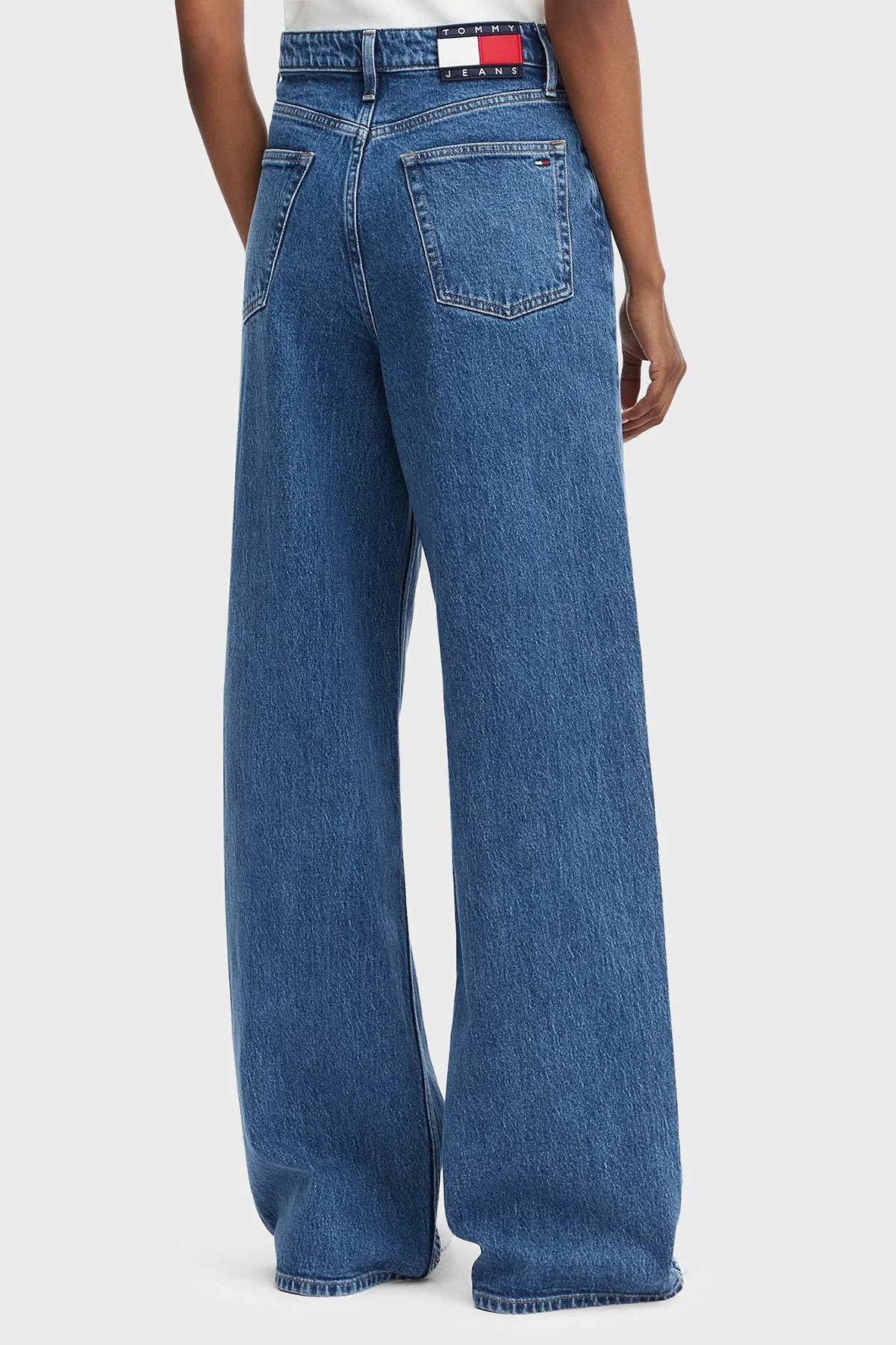 Tommy Jeans Pamuklu Wide Leg Fit Yüksek Bel Jean Kadın Kot Pantolon DW0DW23069 1A5 Mavi - 3