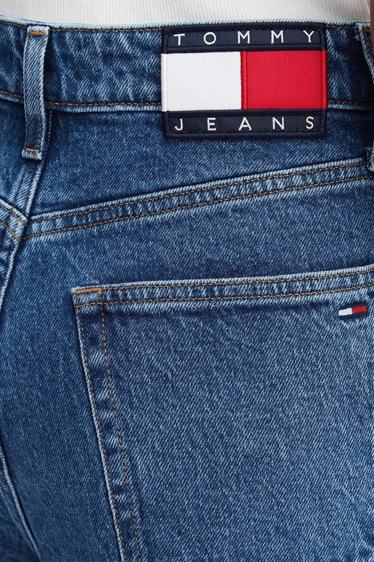 Tommy Jeans Pamuklu Wide Leg Fit Yüksek Bel Jean Kadın Kot Pantolon DW0DW23069 1A5 Mavi - 5