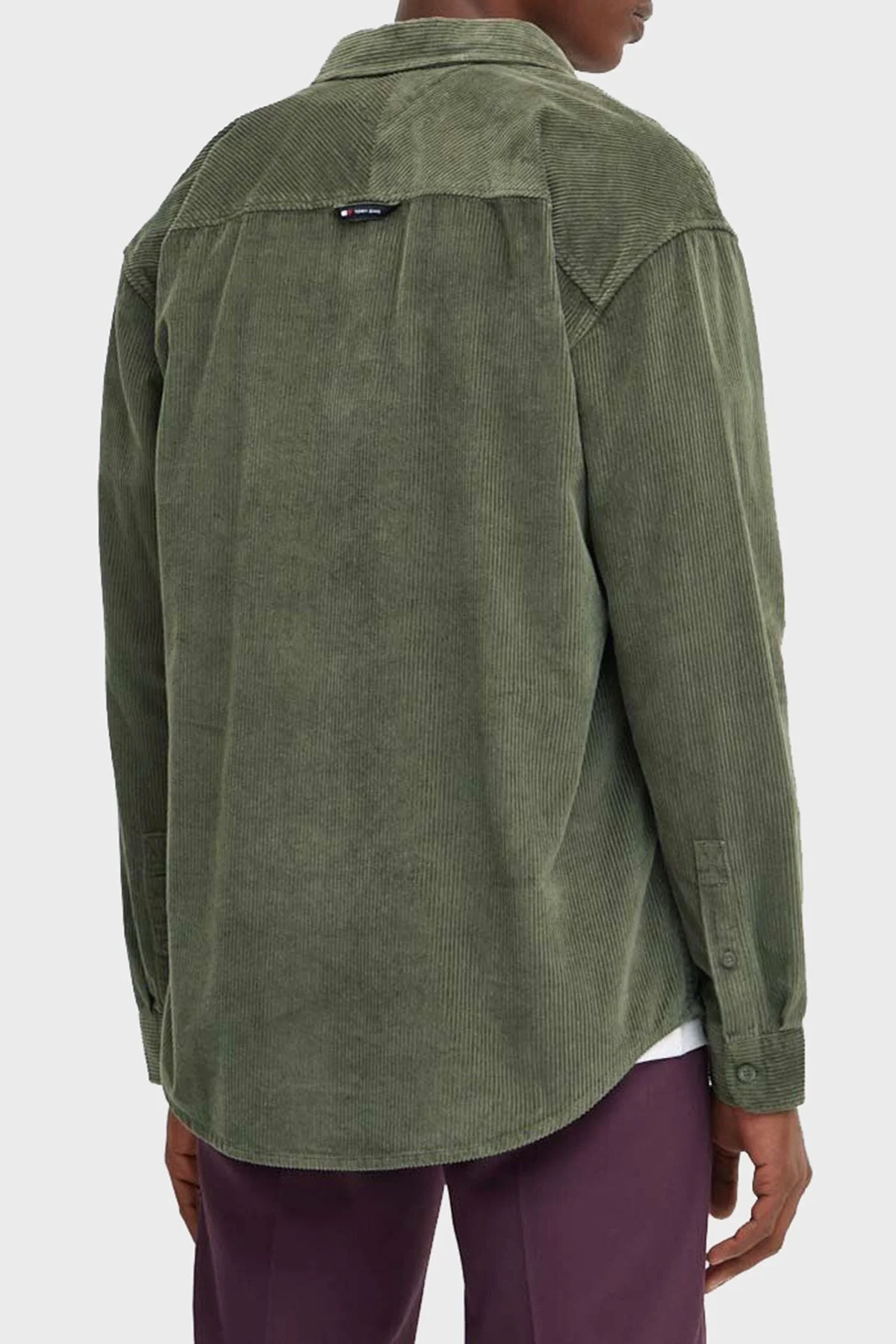 Tommy Jeans Kadife Relaxed Fit Fitilli Erkek Gömlek DM0DM19660 M12 YEŞİL - 3