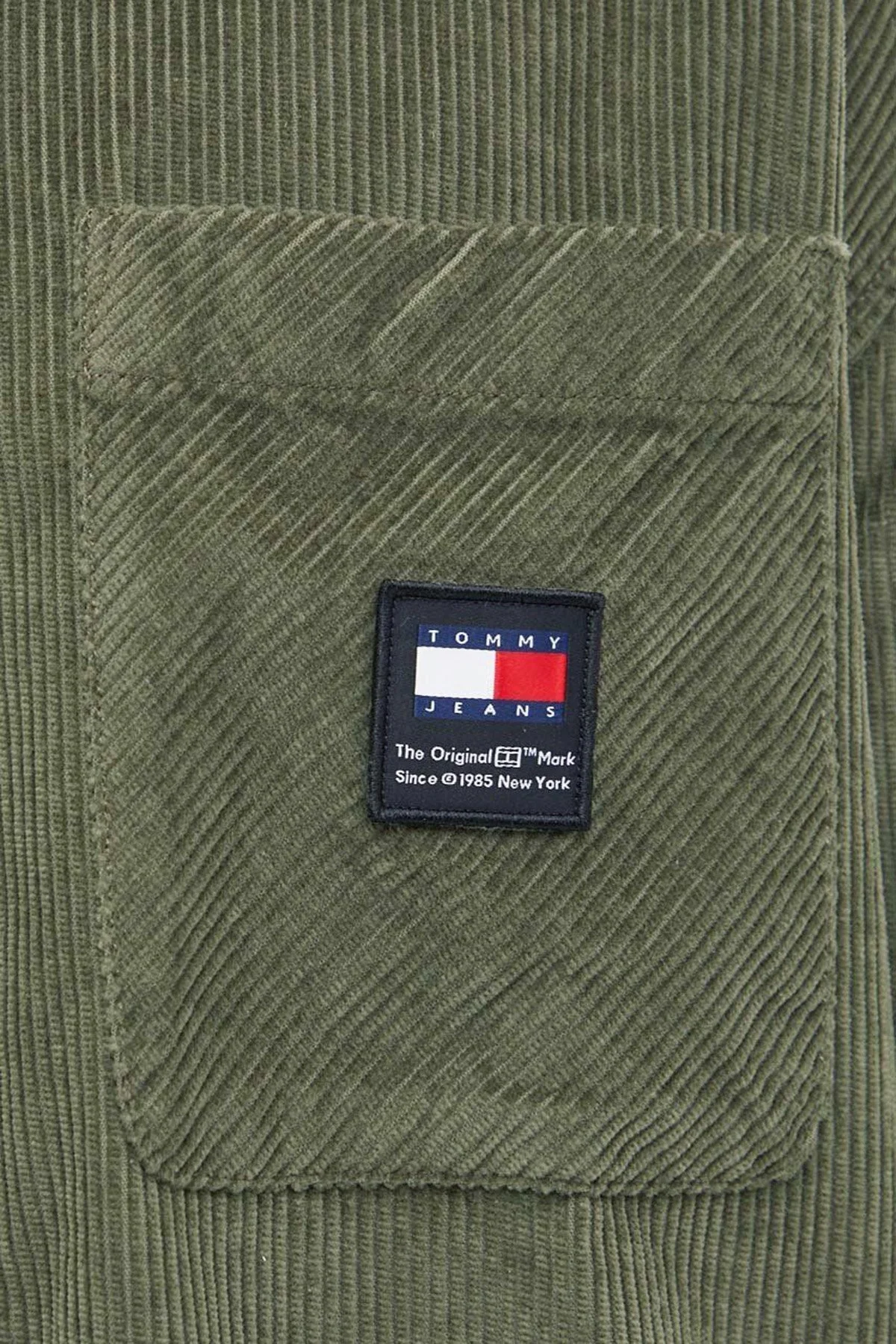 Tommy Jeans Kadife Relaxed Fit Fitilli Erkek Gömlek DM0DM19660 M12 YEŞİL - 5