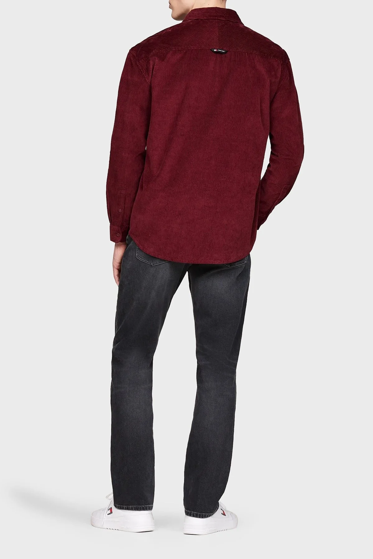 Tommy Jeans Kadife Relaxed Fit Fitilli Erkek Gömlek DM0DM19660 VLP BORDO - 3