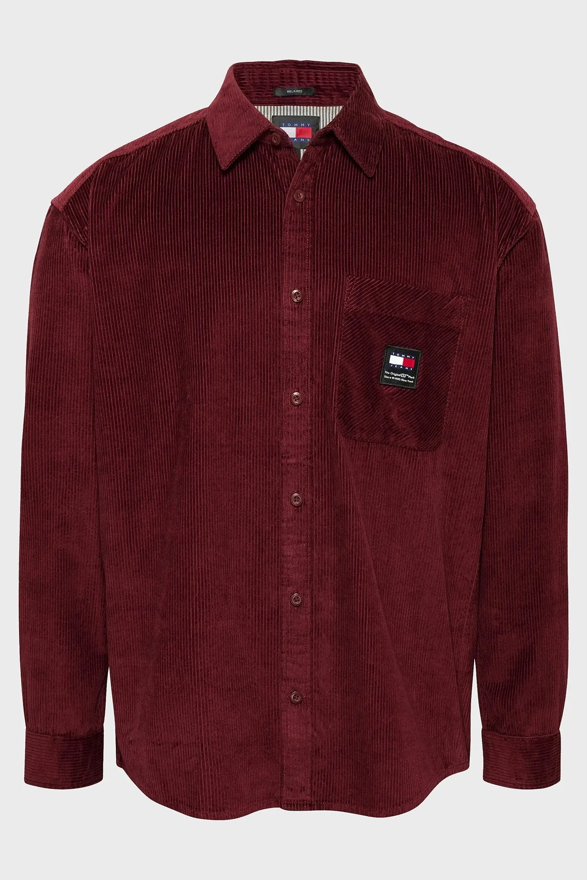 Tommy Jeans Kadife Relaxed Fit Fitilli Erkek Gömlek DM0DM19660 VLP BORDO - 4