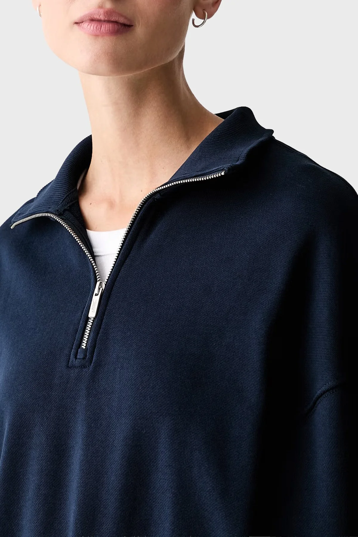 Tommy Jeans %100 Pamuk Logolu Oversize Fit Kadın Sweat DW0DW23144 C1G Lacivert - 4