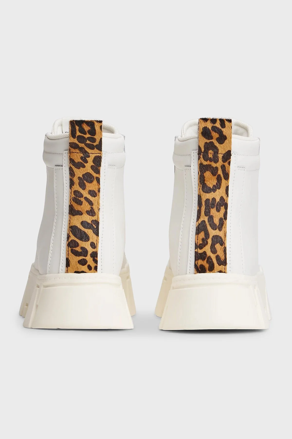 Tommy Jeans Kalın Tabanlı Leopar Detaylı Sneaker Kadın Ayakkabı EN0EN02858 YBL BEYAZ - 6