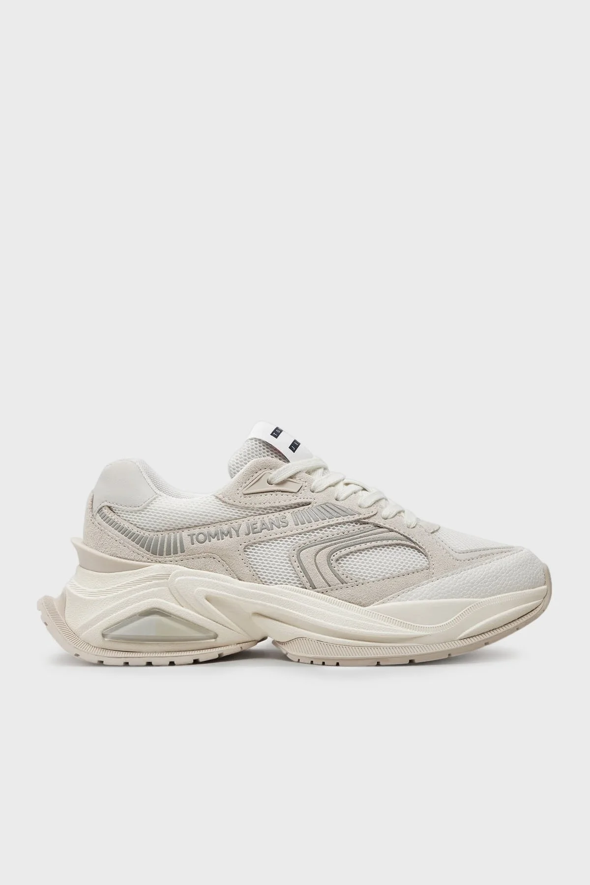 Tommy Jeans Kalın Tabanlı Sneaker Bayan Ayakkabı EN0EN02550 YBL BEYAZ - 1