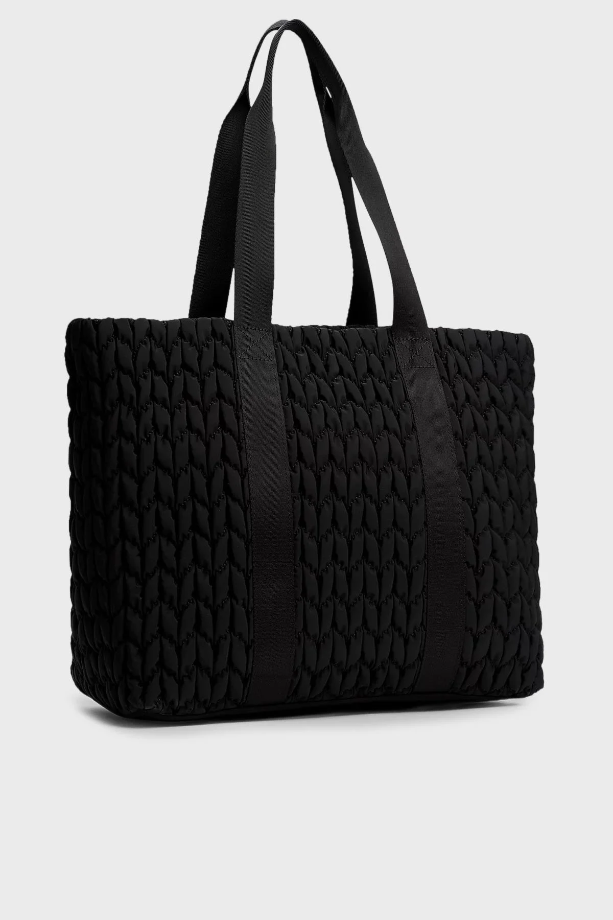 Tommy Jeans Kapitoneli Omuz Askılı Tote Bayan Çanta AW0AW17818 BDS SİYAH - 3