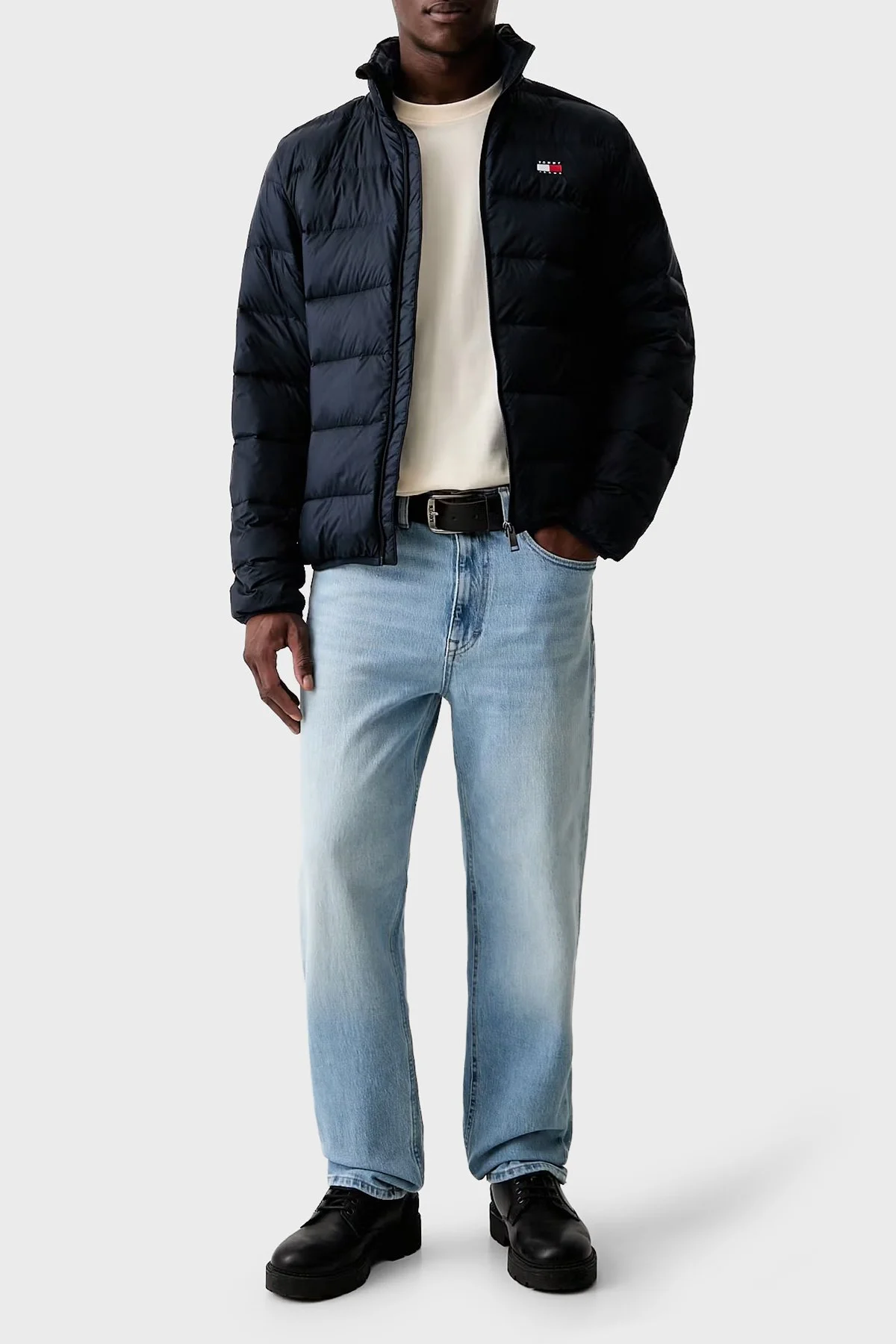 Tommy Jeans Kapitoneli Relaxed Fit Dik Yaka Erkek Mont DM0DM23231 C1G Lacivert - 2