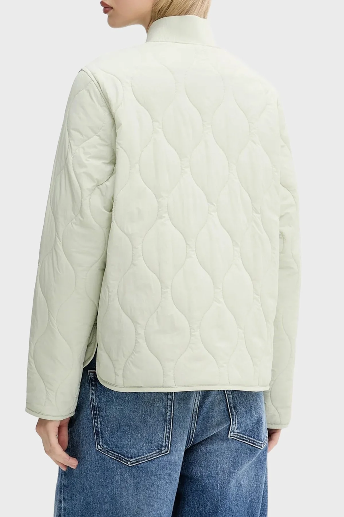 Tommy Jeans Kapitoneli Relaxed Fit Kolej Yaka Mevsimlik Bayan Mont DW0DW20962 M1C YEŞİL - 3