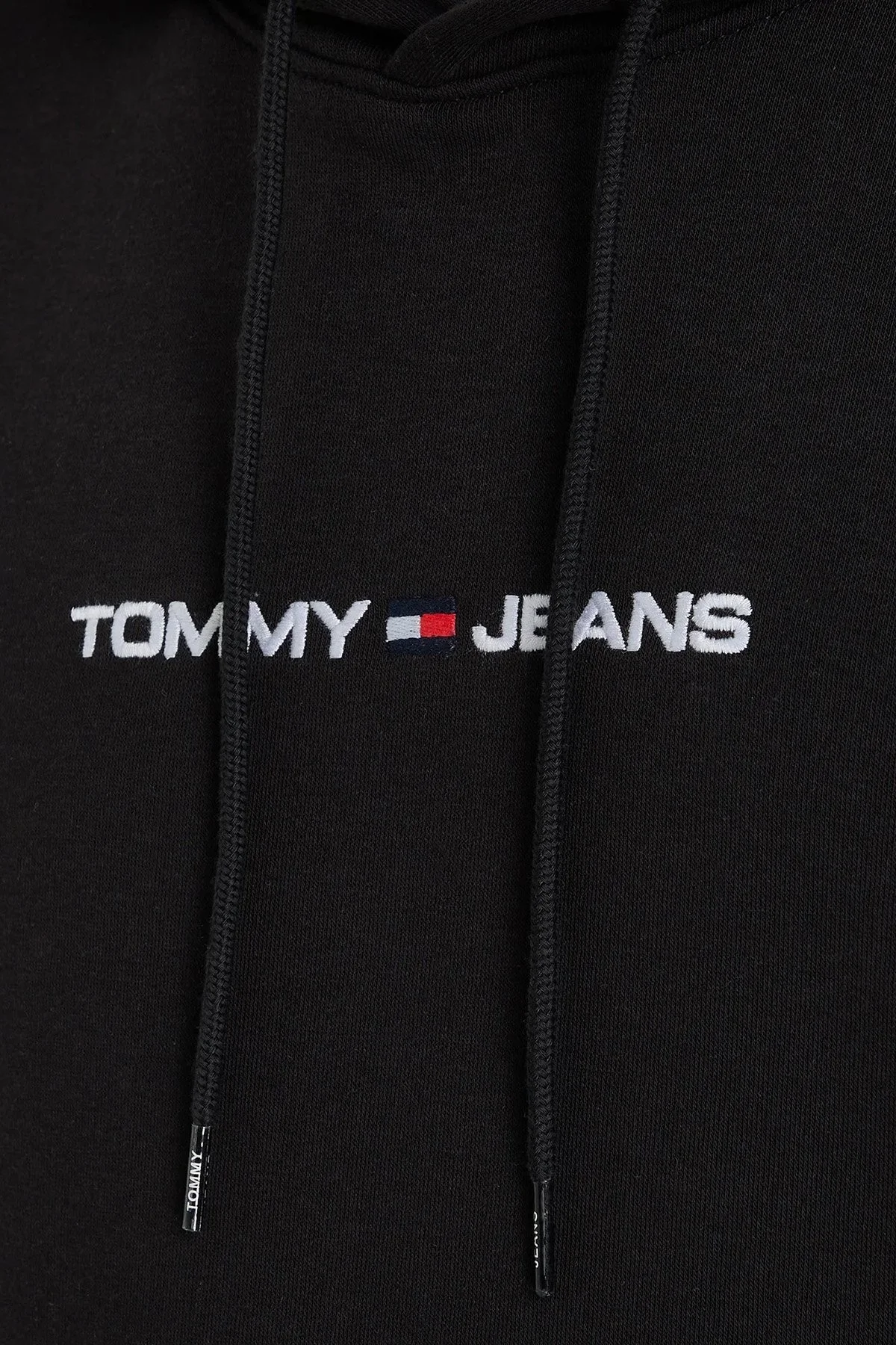 Tommy Jeans Kapüşonlu Pamuk Karışımlı Relaxed Fit Erkek Sweat DM0DM18130 BDS SİYAH - 6