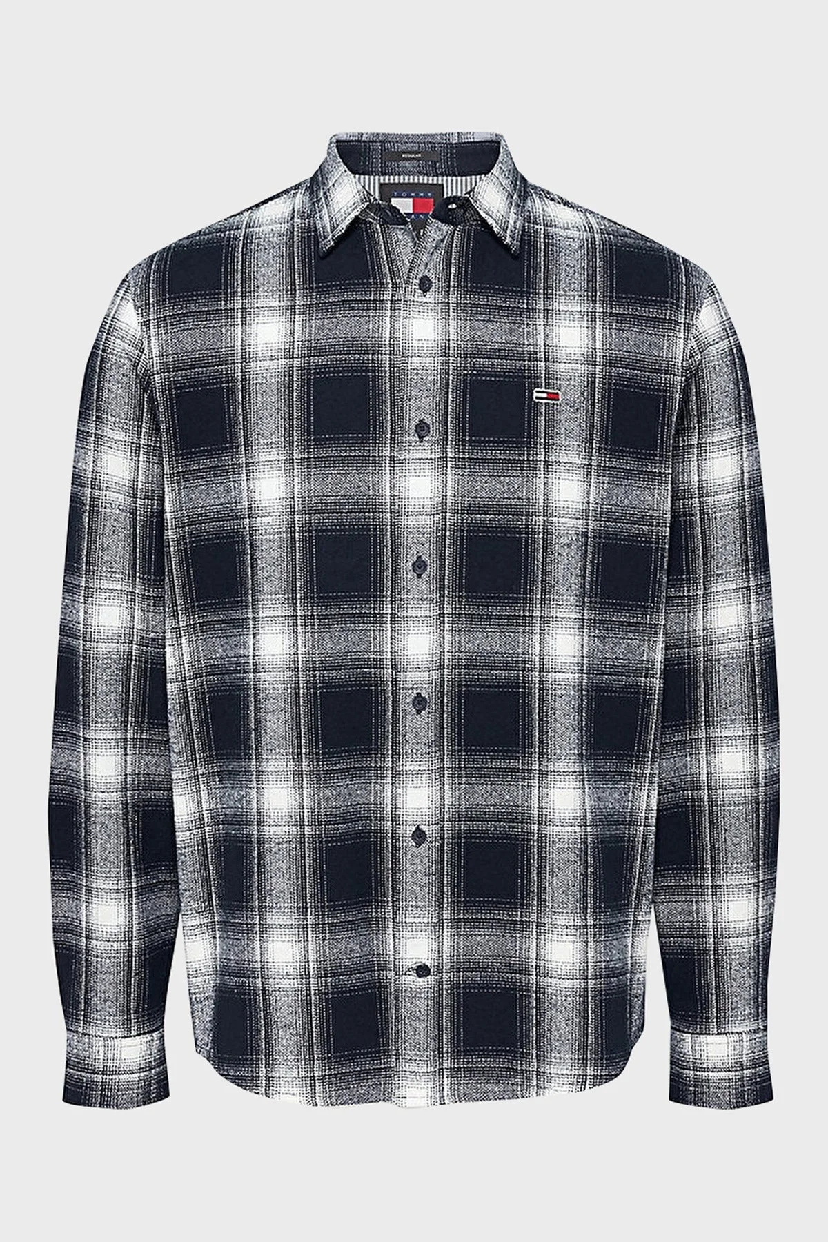 Tommy Jeans Kareli % 100 Pamuk Relaxed Fit Erkek Gömlek DM0DM19651 C1G LACİVERT - 4