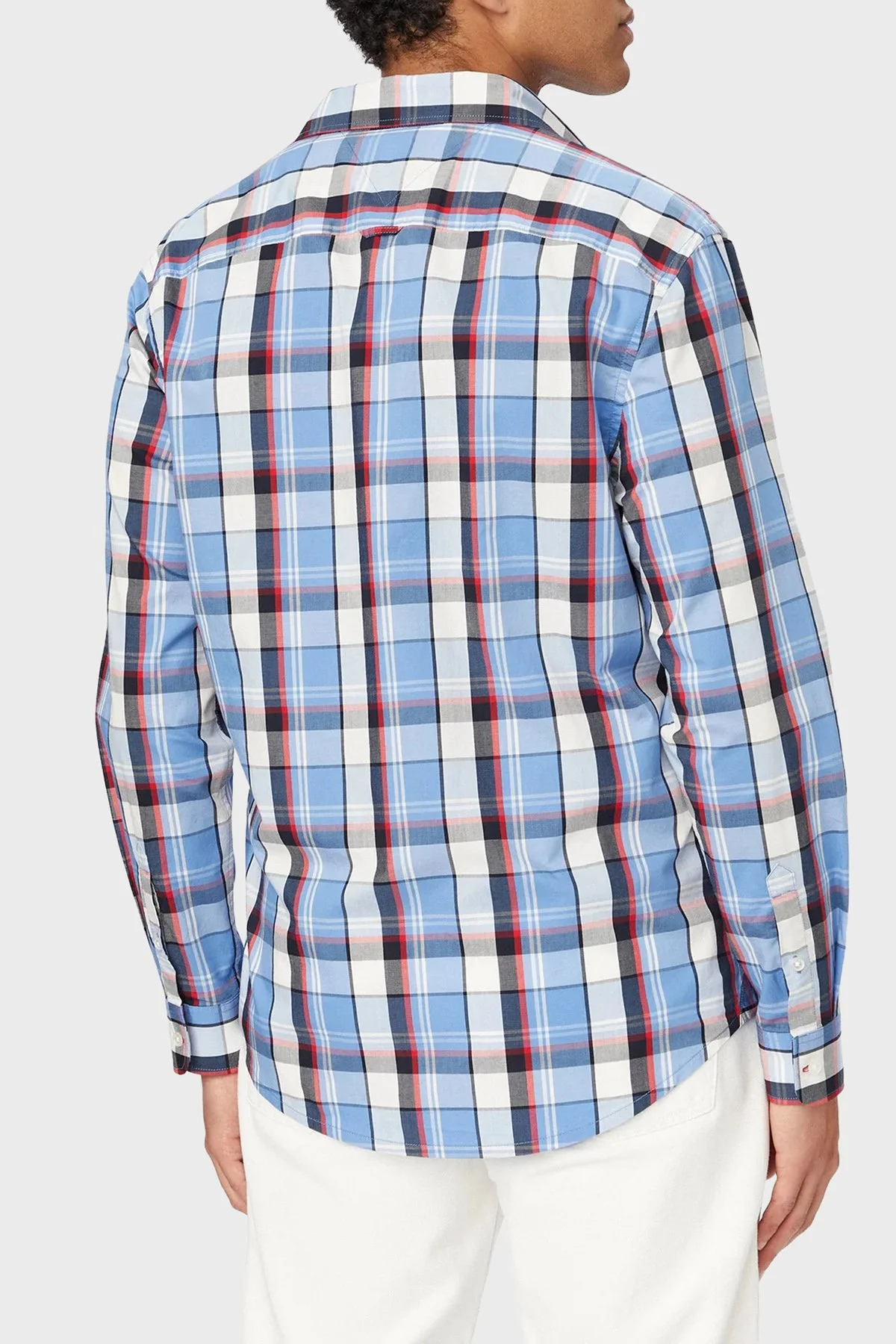 Tommy Jeans Kareli Pamuklu Regular Fit Uzun Kollu Erkek Gömlek DM0DM22791 C38 MAVİ - 3