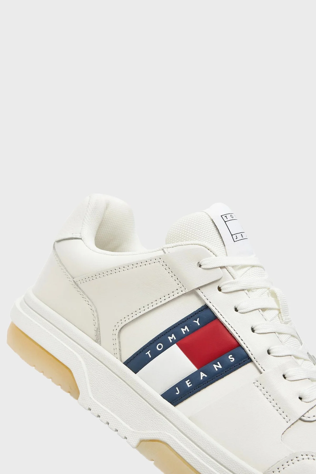 Tommy Jeans Kaydırmaz Tabanlı Sneaker Erkek Ayakkabı EM0EM01429 YBL BEYAZ - 5