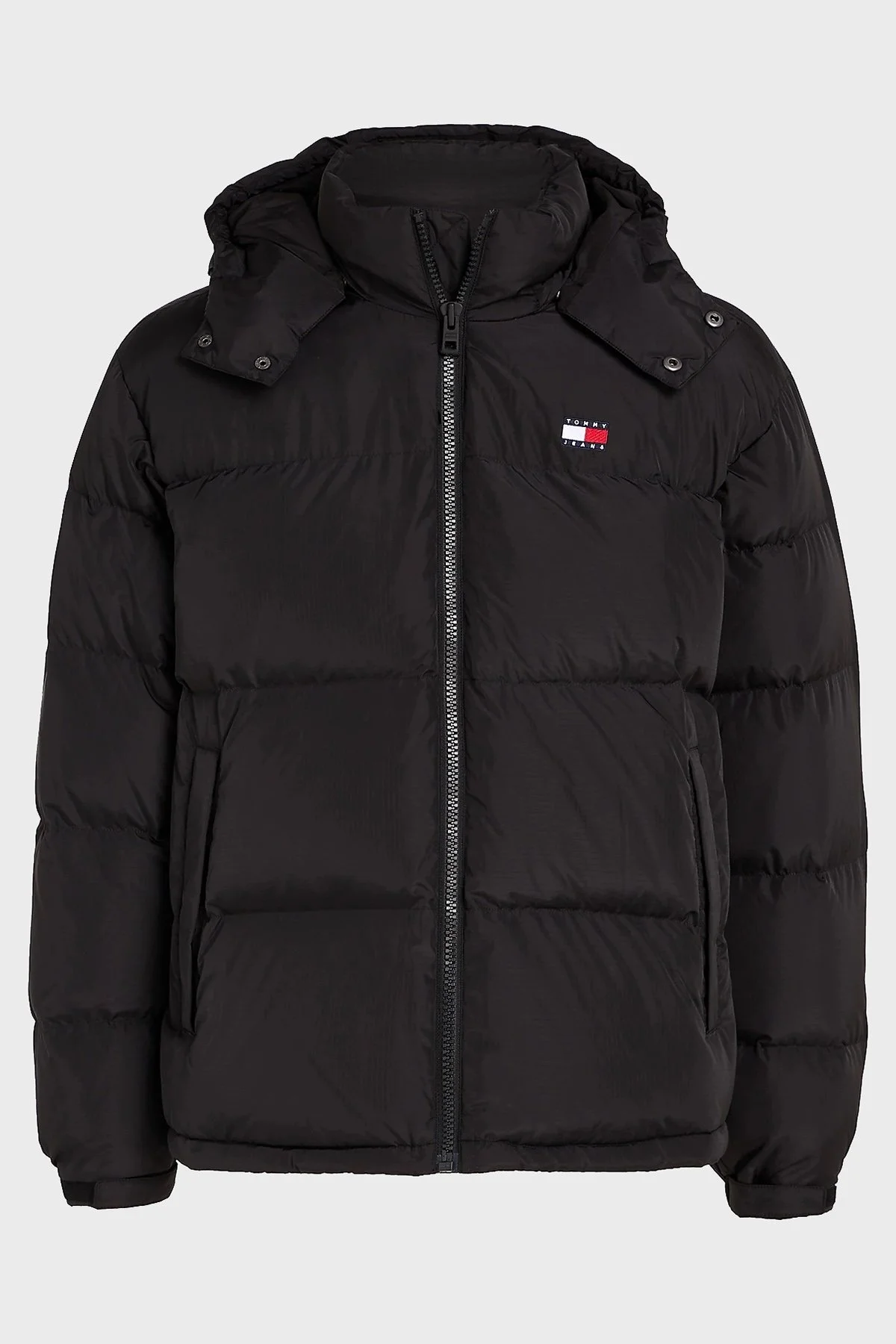 Tommy Jeans Kuş Tüyü Dolgulu Regular Fit Çıkarılabilir Kapüşonlu Erkek Mont DM0DM19537 BDS SİYAH - 5