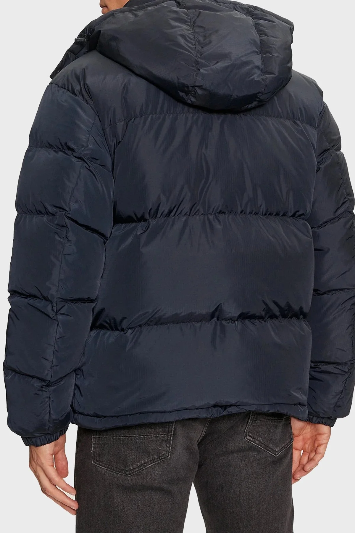 Tommy Jeans Kuş Tüyü Dolgulu Regular Fit Çıkarılabilir Kapüşonlu Erkek Mont DM0DM19537 C1G LACİVERT - 2